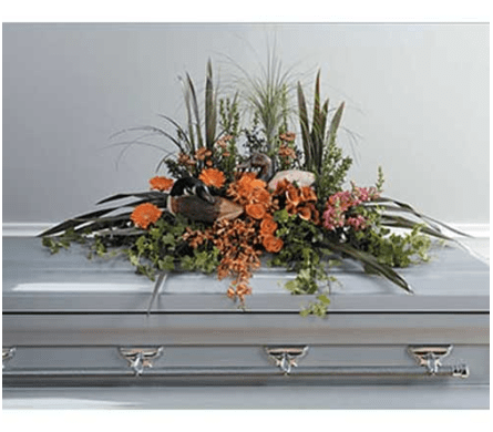 Hunter''s Casket Spray Hunter''s Casket Spray - We can design the perfect casket spray for you. This is for the person who was an avid hunter. Our designers can custom design a spray just for you. Call us for assistance and availability. As Shown : BVD 132