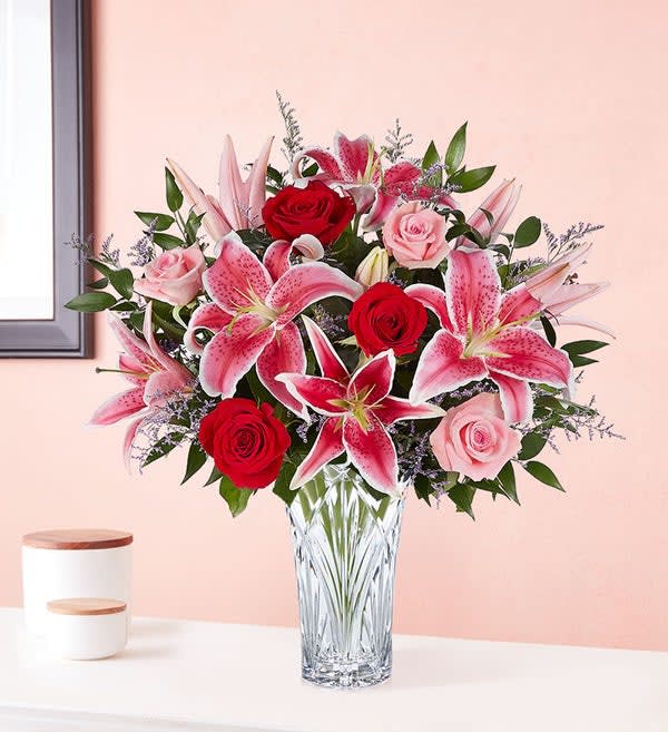 Marquis By Waterford Blushing Rose And Lily Bouquet N176332 In Sanford Nc Divine Designs By Nancy