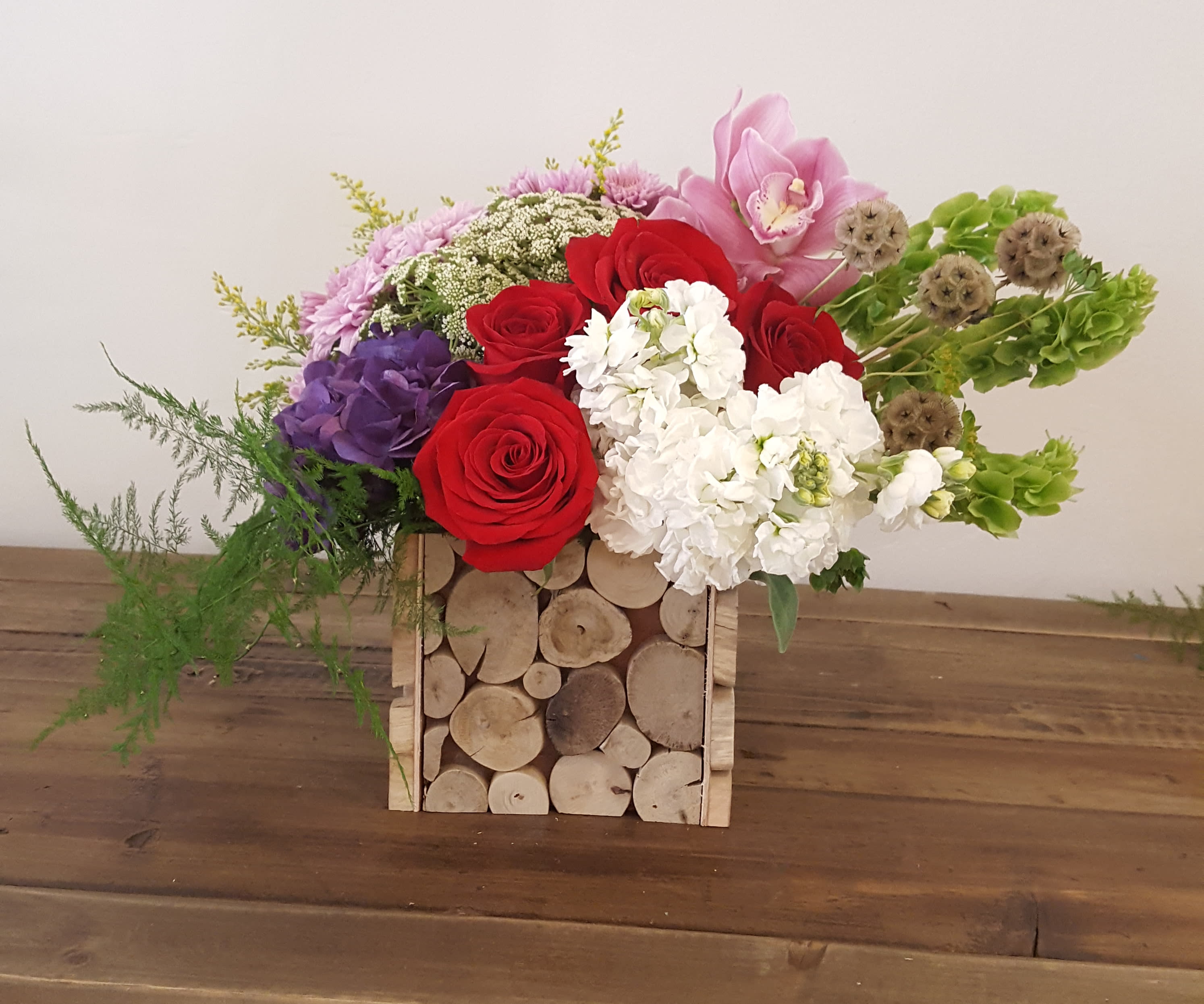 Box Of Elegance Box Of Elegance - Composed of Roses, Hydrangeas, Orchids, Stock