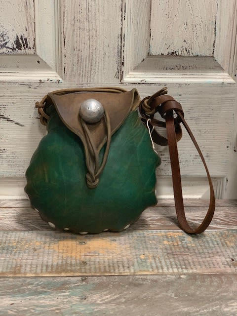 rustic leather purse