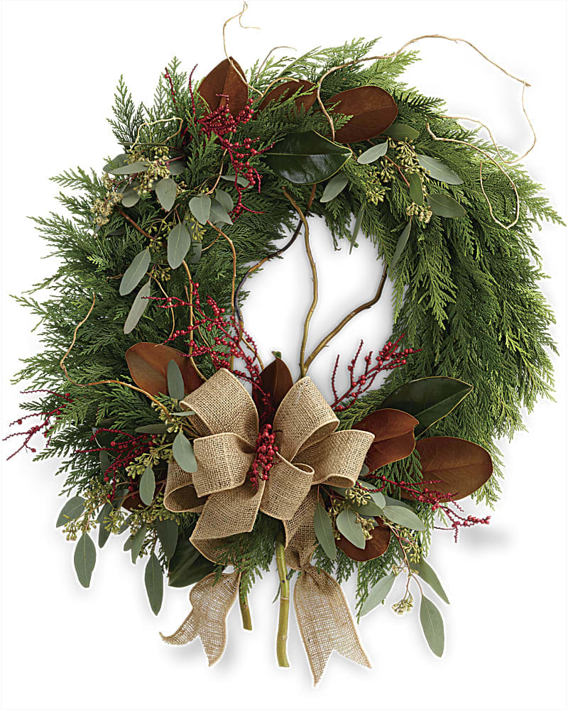 Rustic Holiday Wreath in Odessa, TX Awesome Blossoms