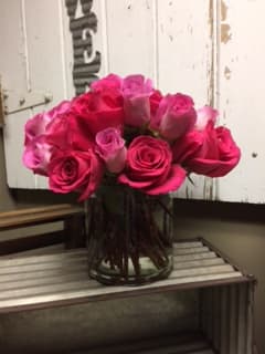 Simply Elegant Custom Designed by Cold Spring Floral - Two Dozen Roses Arranged  in a Vase. Any color combination may be used in this style. 