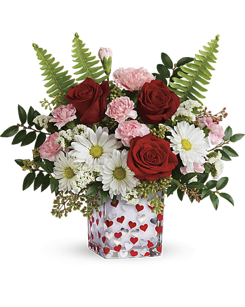 Teleflora's Pop Hearts Bouquet in New Bedford, MA Treeland Florists & Greenhouses