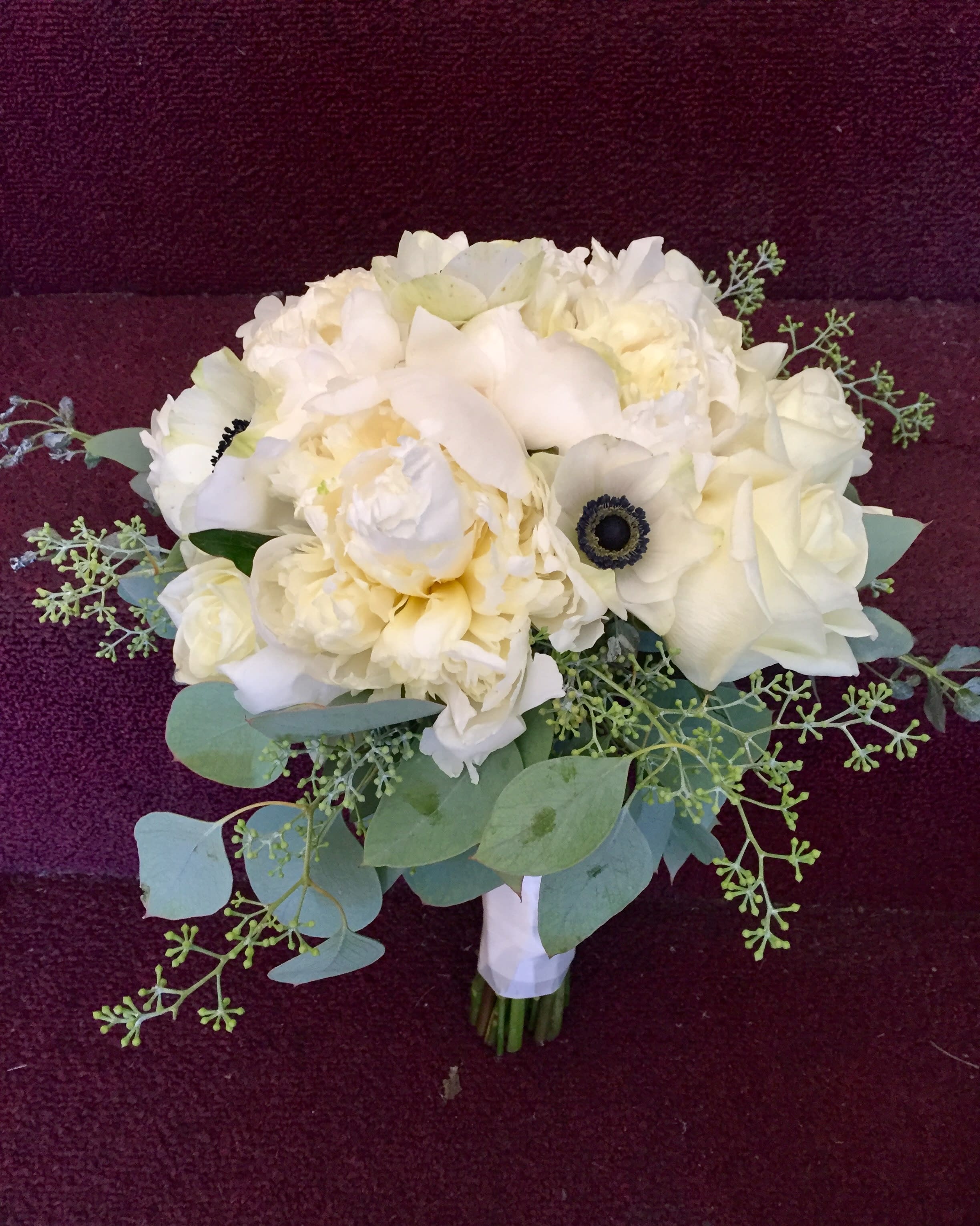 Bridal 11 - Bridal bouquet with peony, rose and accents