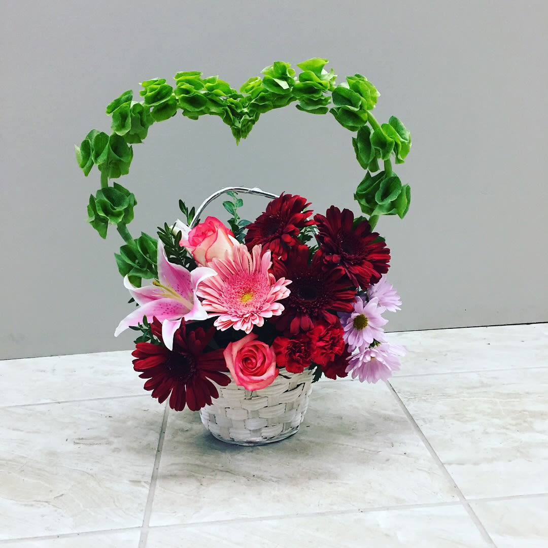 Heart Shaped Bells of Ireland in Norwood, MA  FLOWER POWER