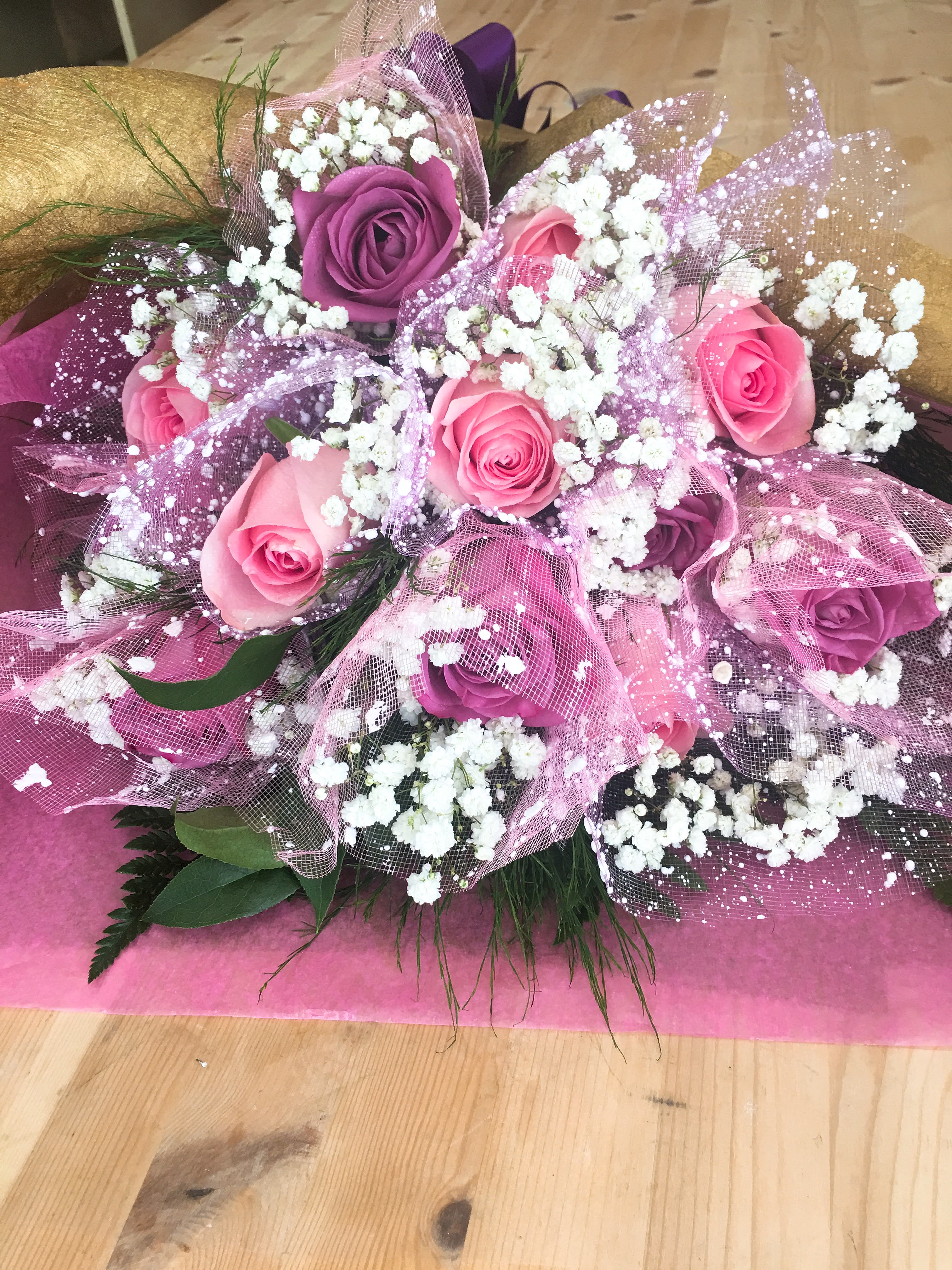 Roses Uniquely Wrapped Bouquet for Everyday! in San Jose, CA | La Floriya