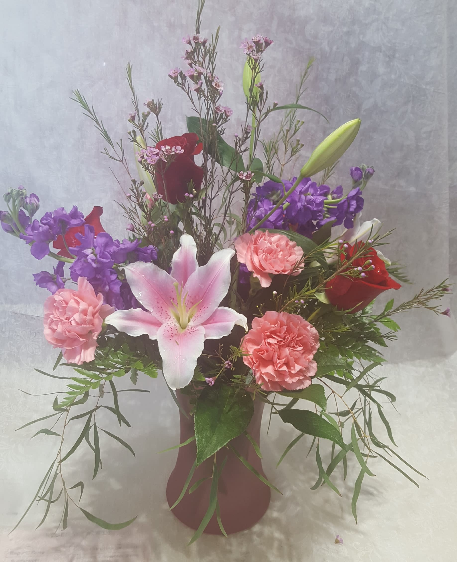 Pink Blush Vase in Warren, OH | Jensen's Flowers & Gifts, Inc.