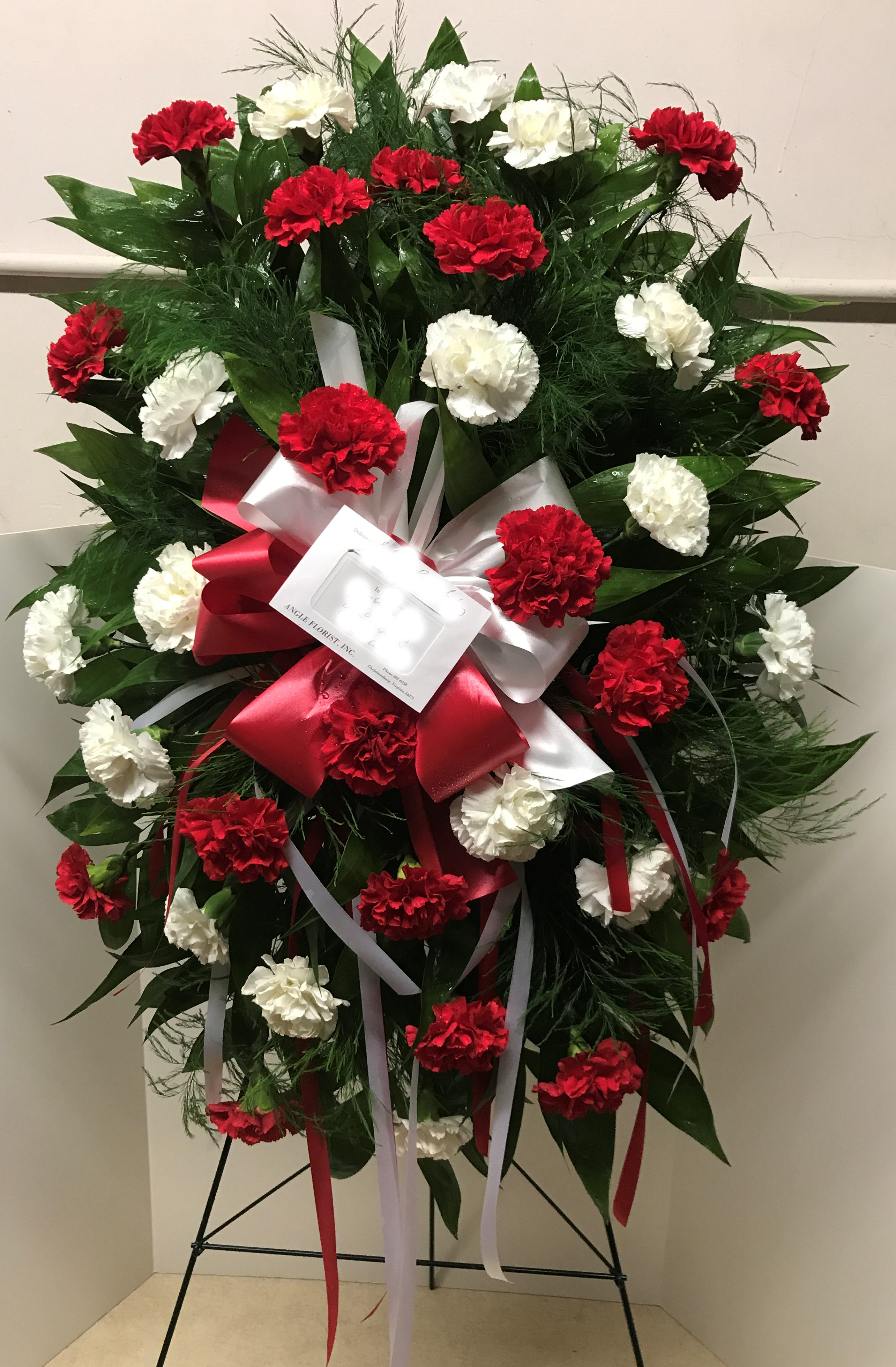 Deluxe Spray of Carnations in Christiansburg, VA Angle Florist, Inc.
