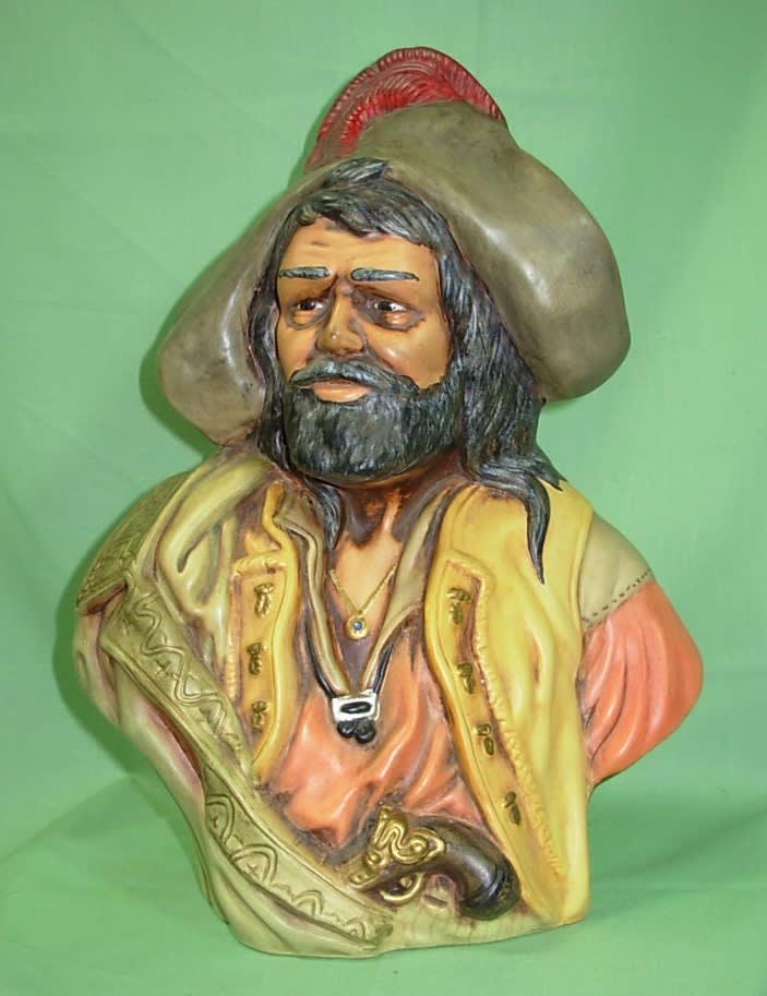 PIRATE STATUE  NEW-G77 - Our ceramic PIRATE STATUE is very detailed in designed statue  and has great colors.It is 12 inches tall and is 9 inches wide and  makes a great gift for a man.. Let us gift wrap the Pirate and deliver it here in Sumter for your special gift giving occasion..