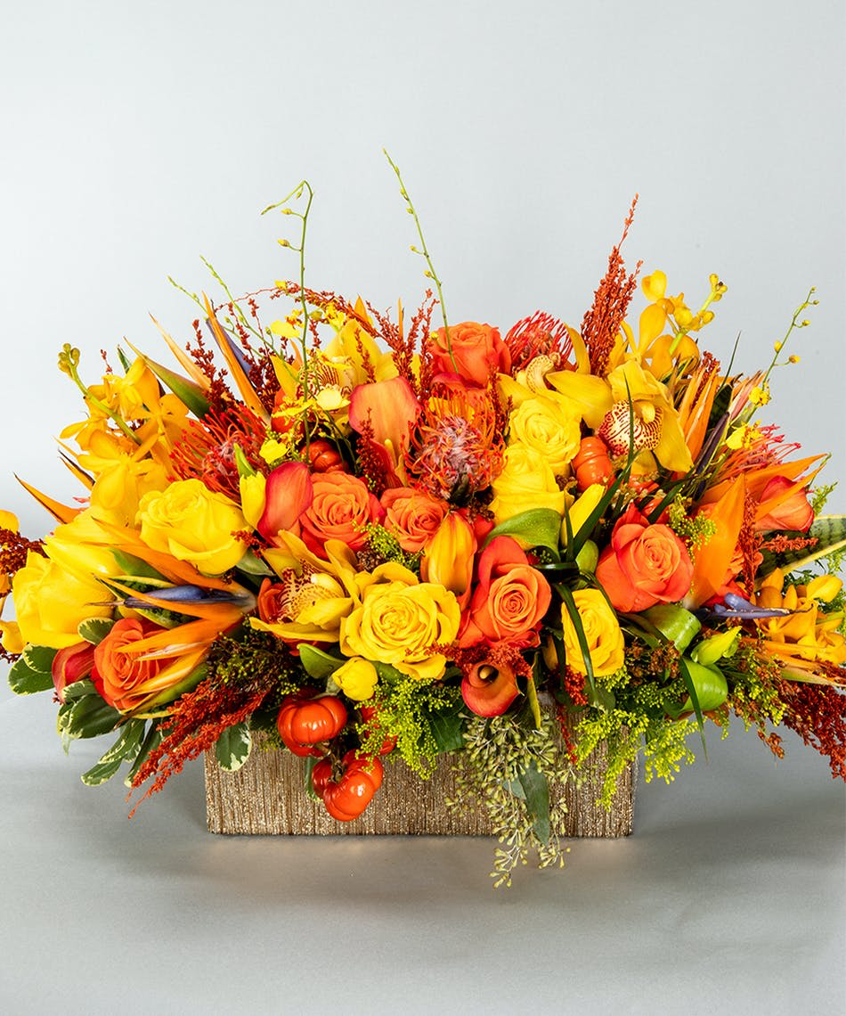Luxury Fall Arrangment with a touch of tropical flowers in Hampton ...