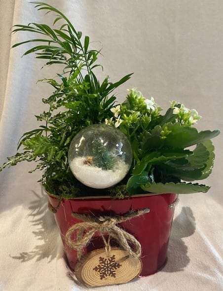 Snow Globe Planter By Flowers At Hilltop