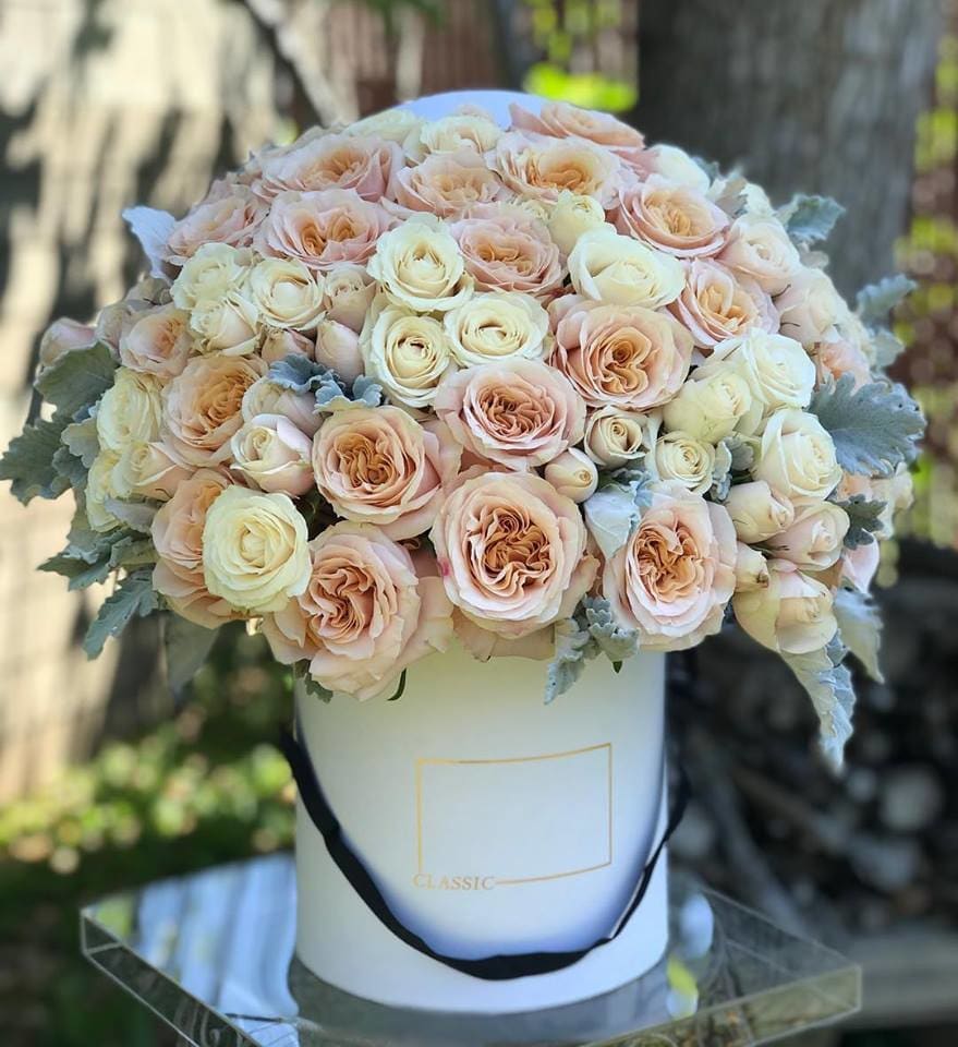 Peaches And Cream In Glendale Ca Boxed Flowers And Sweets