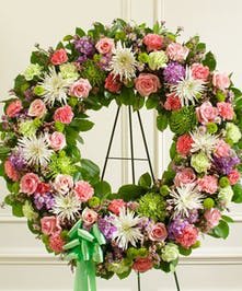 Spring Garden Wreath Spring Garden Wreath - Pink Flowers