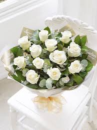 dozen white roses dozen white roses - dozen white roses wrapped