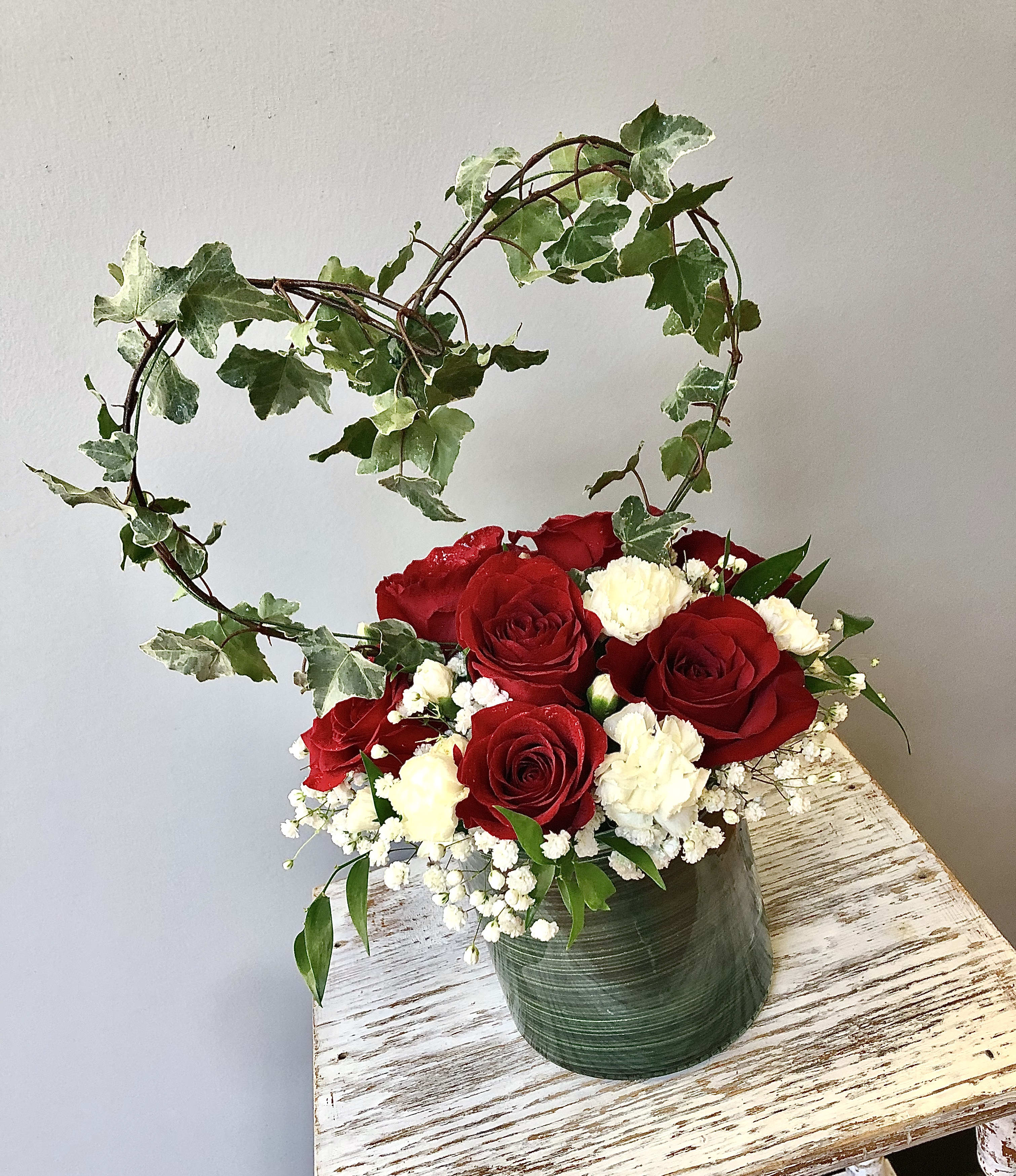 Heart Red Rose Vase in Murfreesboro, TN Enchanted Flower Shop