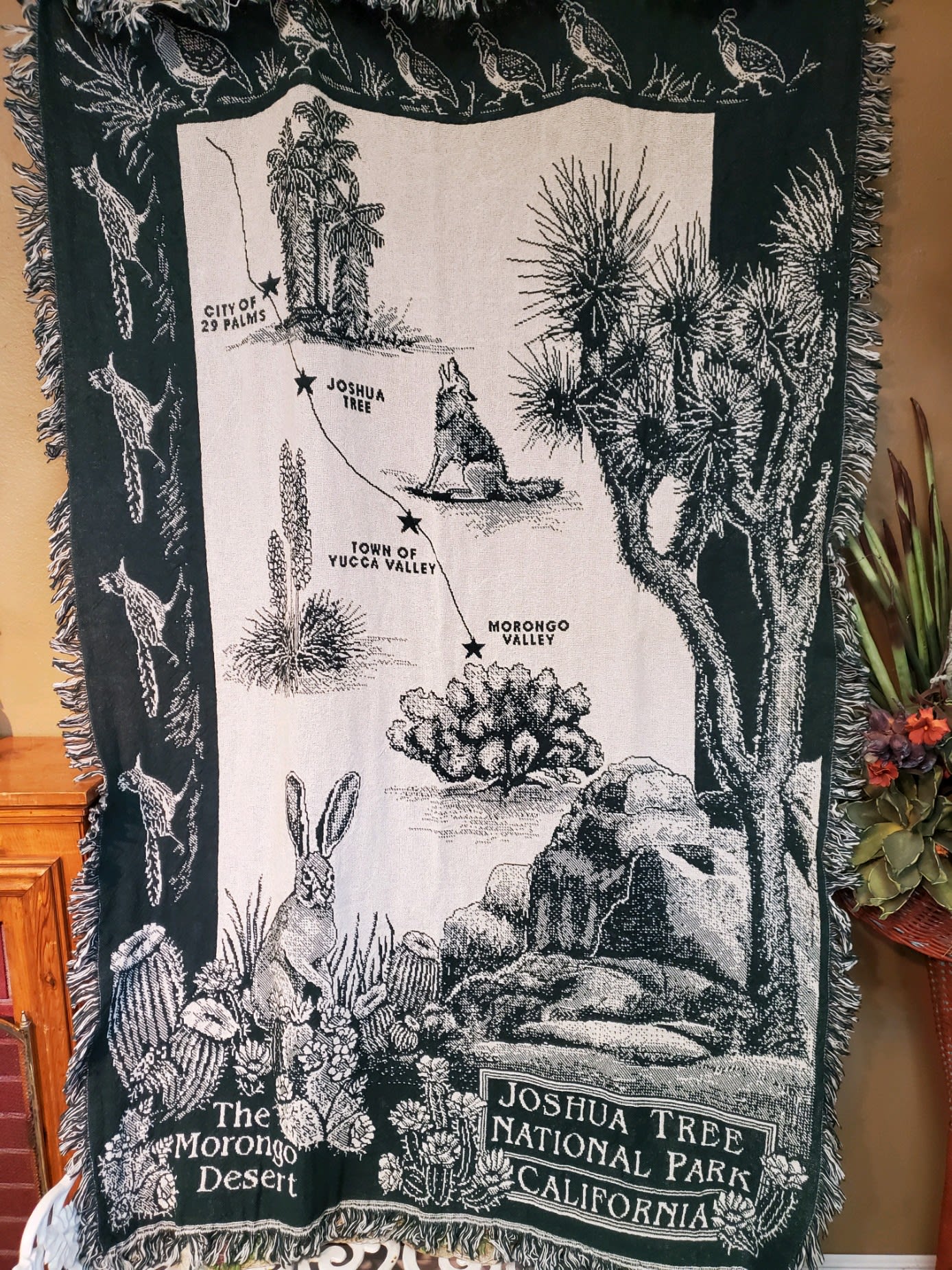 Morongo Basin Throw Available In Black Pewter Tan Or Navy In Yucca Valley Ca Cactus Flower Florist Farms