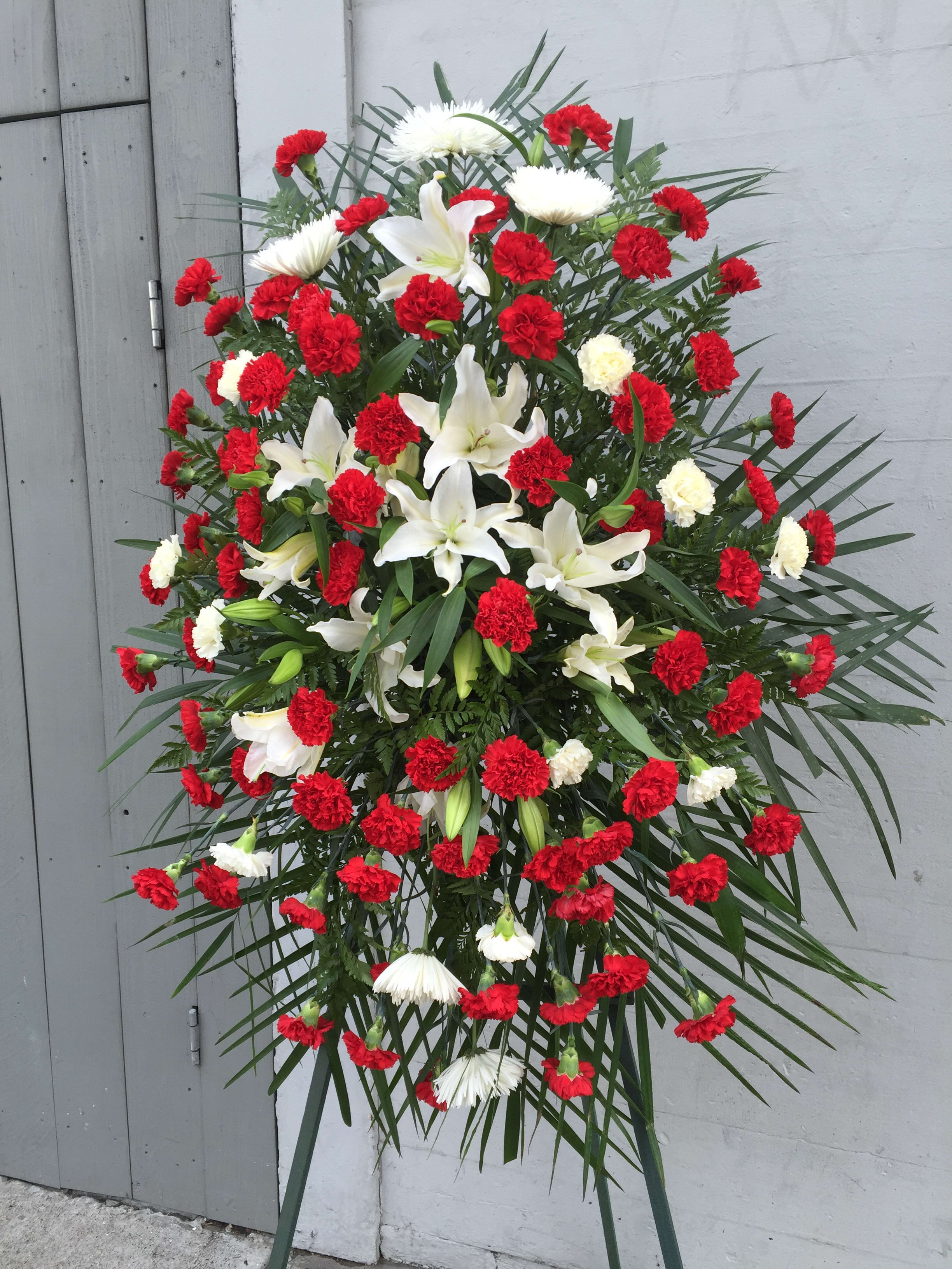 White Funeral Wreath in San Francisco, CA | Polk Street Florist
