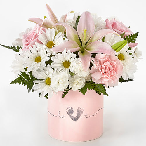 Tiny Miracle New Baby Girl Bouquet in San Francisco, CA Mystic Garden