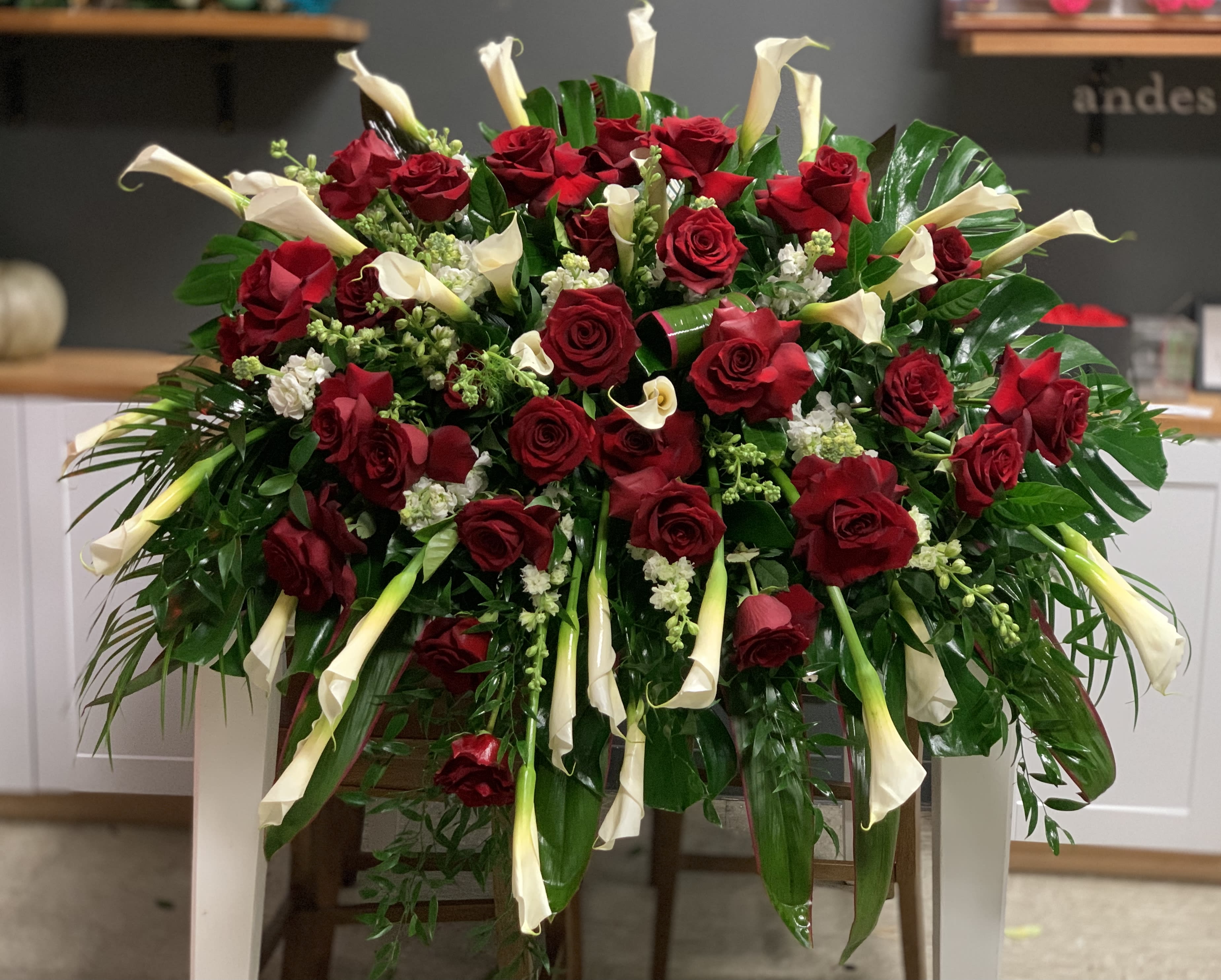 Rose Tribute Casket in Torrance, CA | Andes Florist