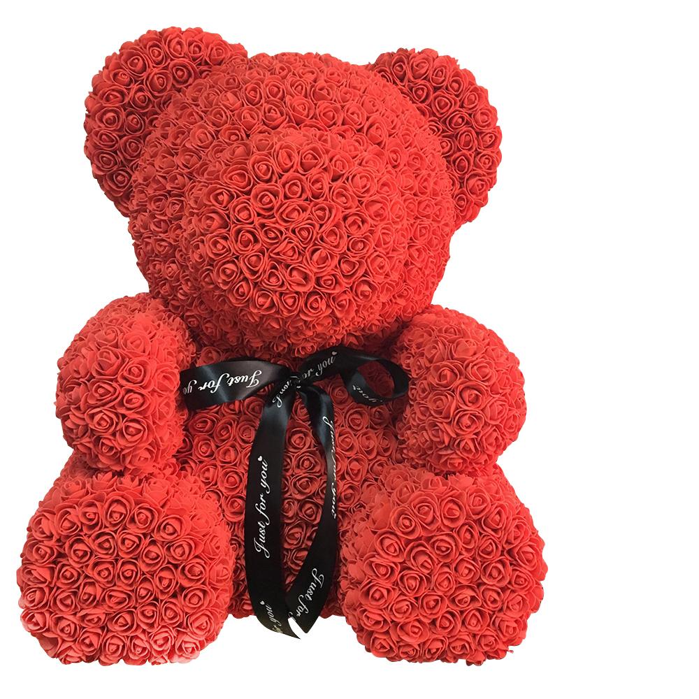 28 Tall Large Impressive 70cm Red Rose Bear By Flowers By Emil