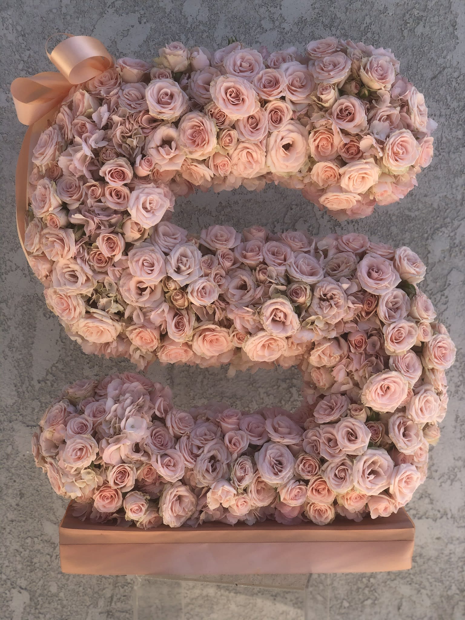 Floral letter arrangement by Farabela's Touch
