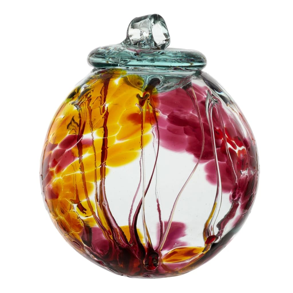 Hand Blown Glass 6" Spirit Ball Multi Pink in Edwardsville, IL A