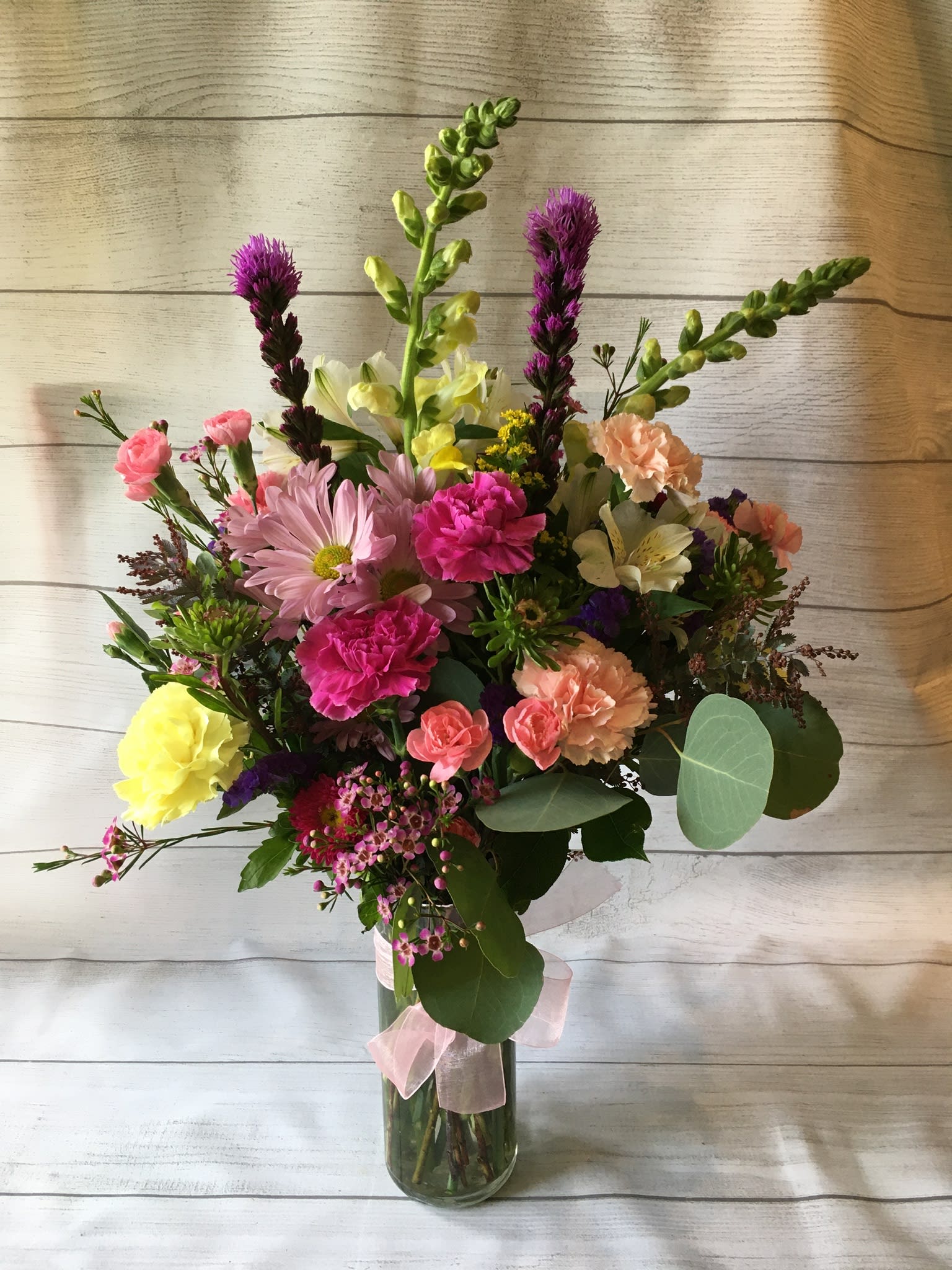 Country Chic  - A gorgeous mix of seasonal blossoms makes up this country chic bouquet. Perfect for any occasion! 