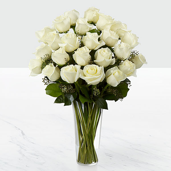 The Ftd White Rose Bouquet Two Dozen Roses In Midland Mi Lapelle S Flowers Gifts