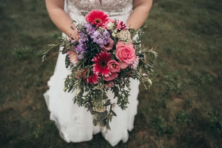 Gerbera Daisy Roses Dahlias Lisianthus By Burlington Flowers And Interiors