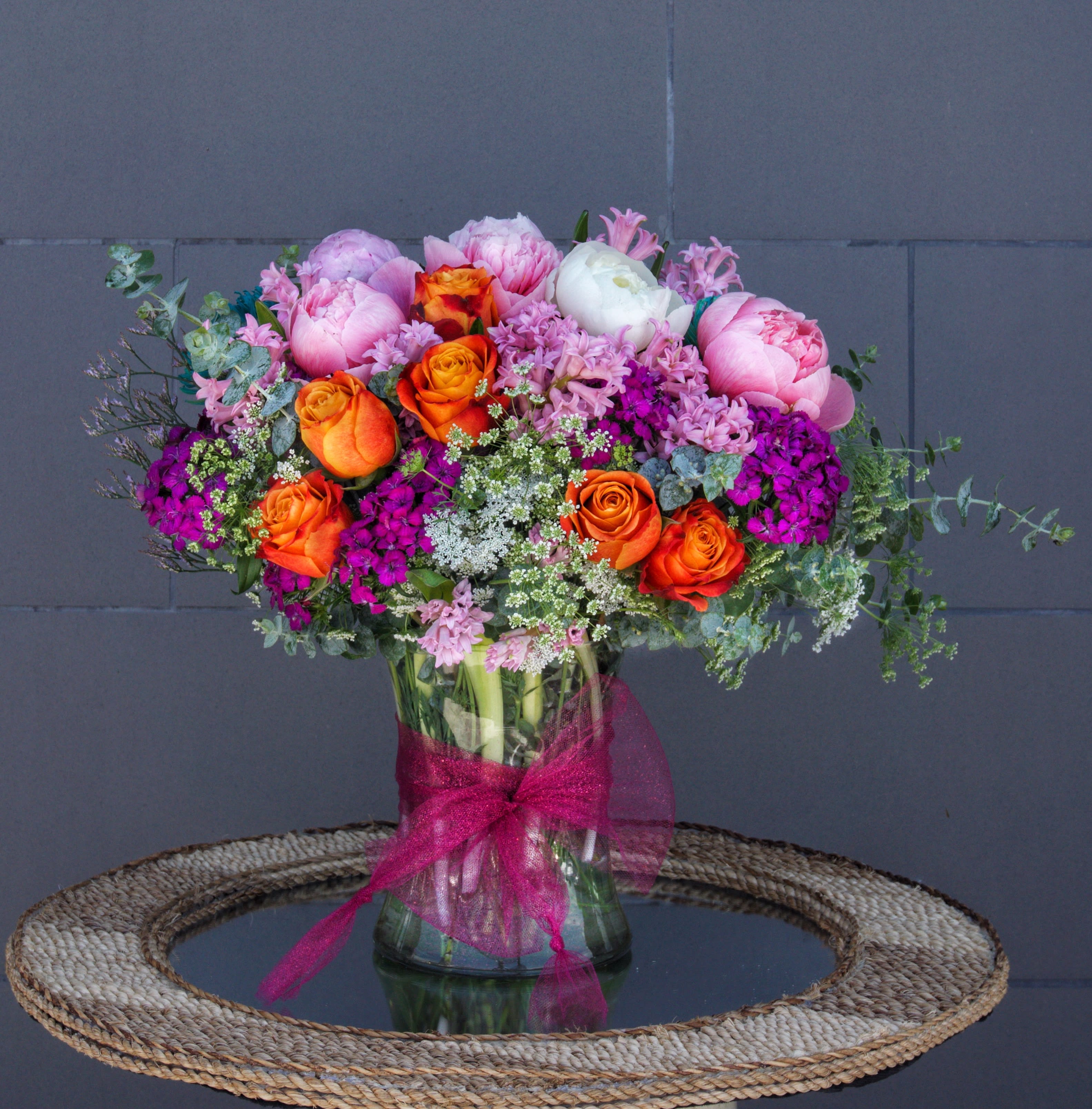 Fashionista - Chic design including all premium flowers: rose, sweet william, peony or dahlia (SEASONAL)... and accents.