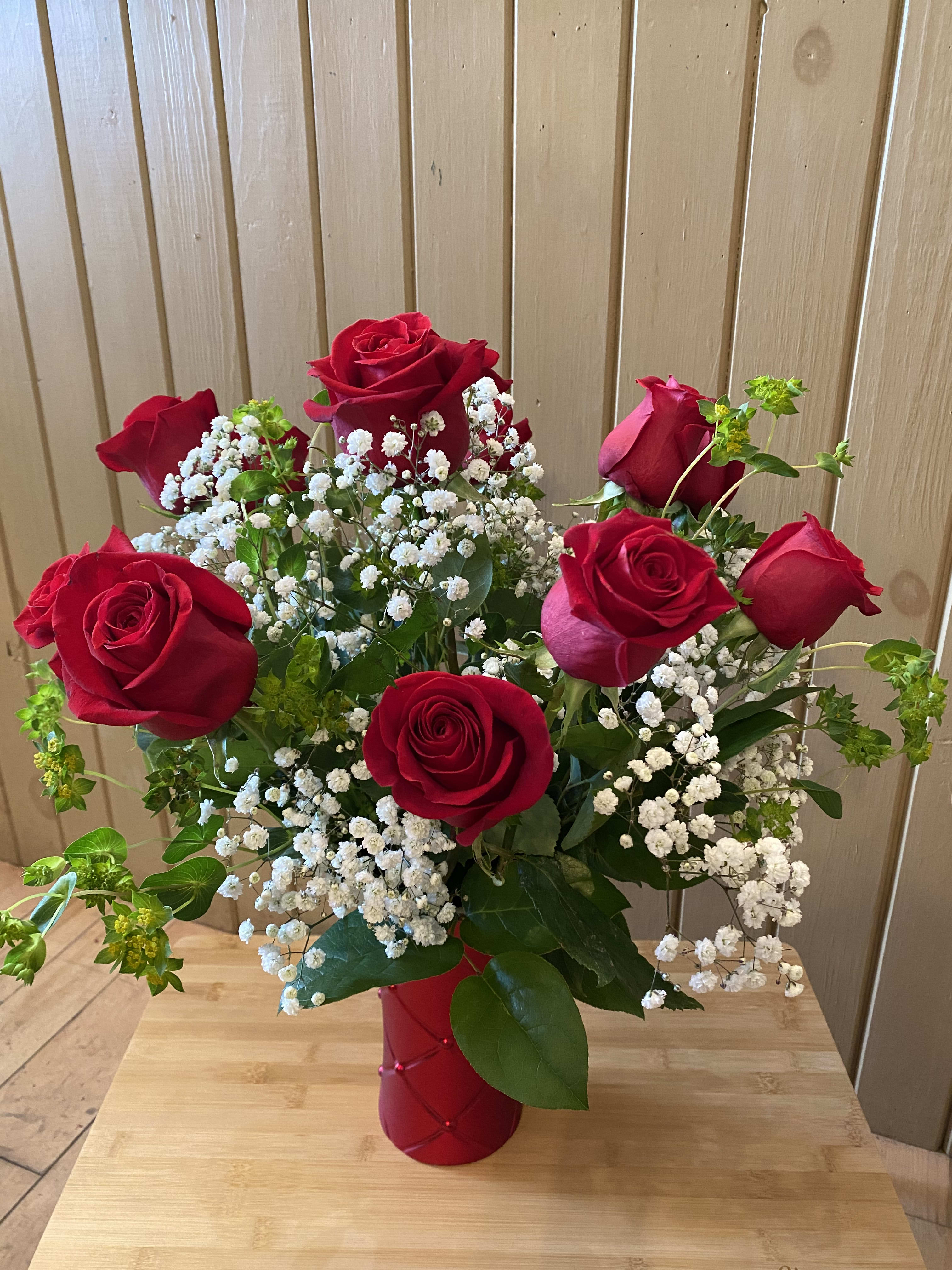 Red Velvet Roses by The Village Blooms