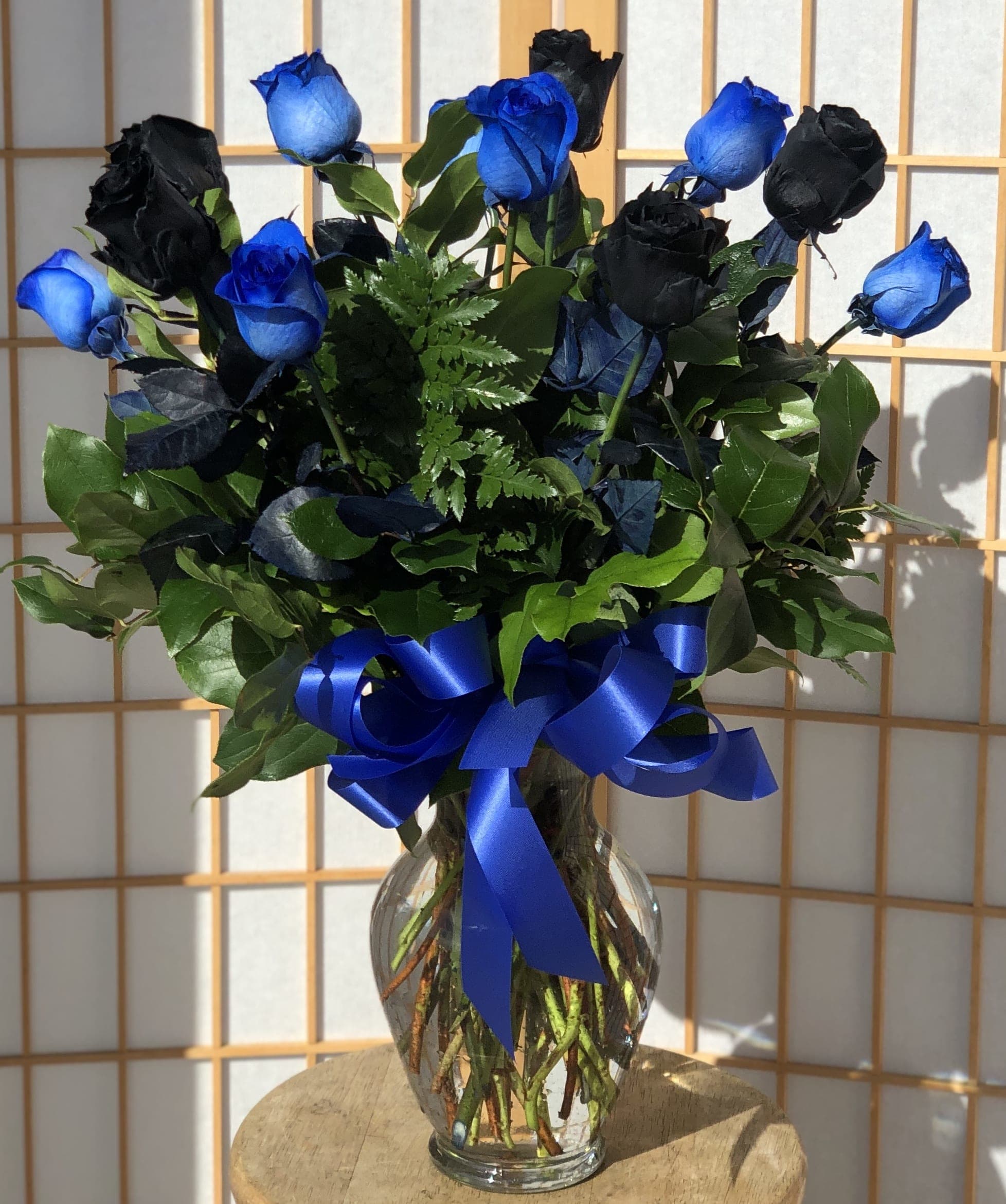Blue And Black Roses By San Jose Flowers