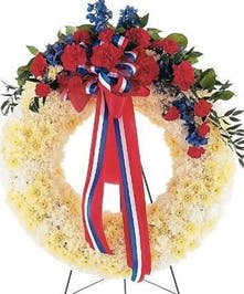 Patriotic Wreath white and Red Patriotic Wreath white and Red - Red And White