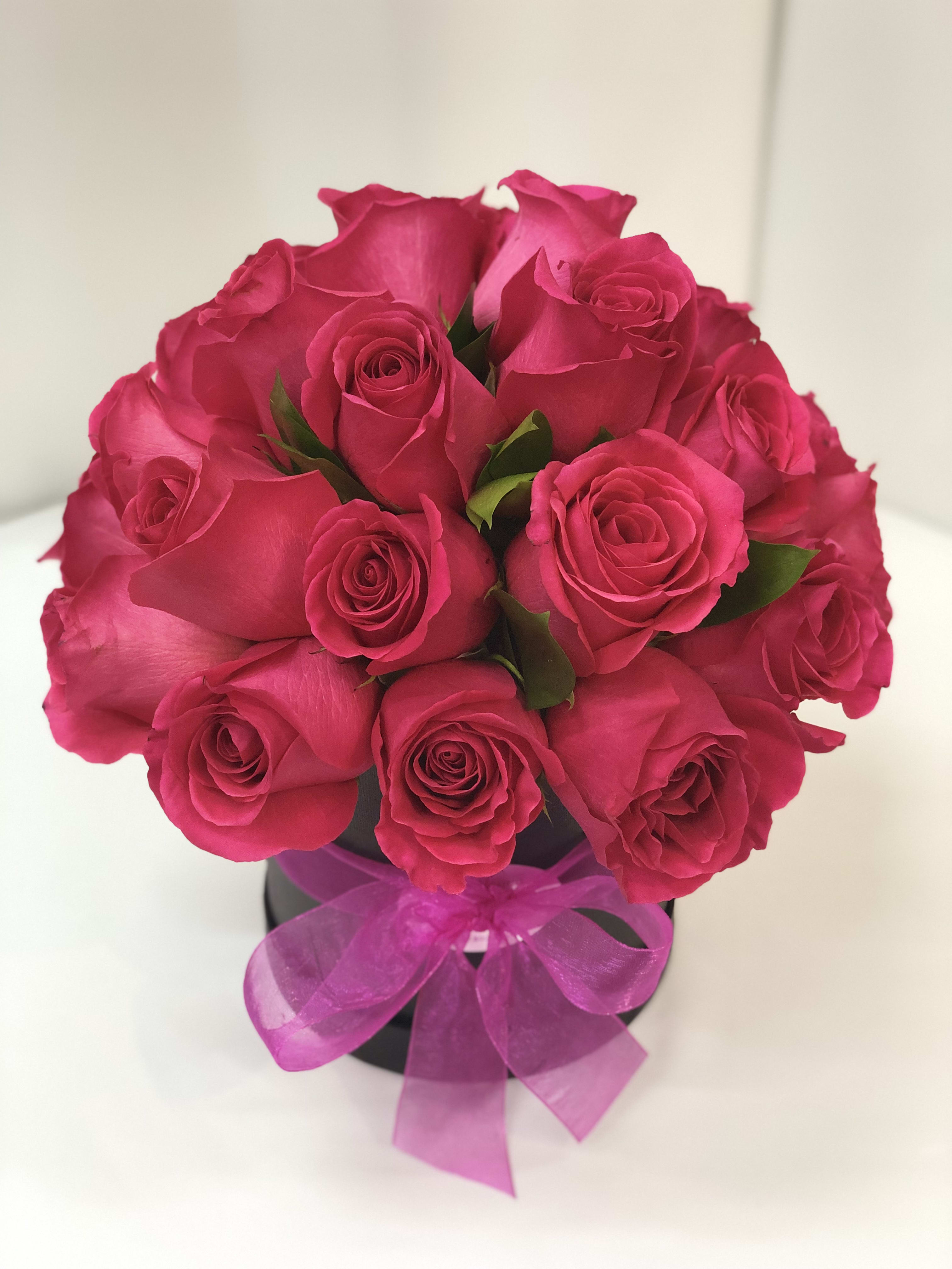 Fresh Pink Rose Box Arrangement in Jackson Heights, NY Ultima Florals