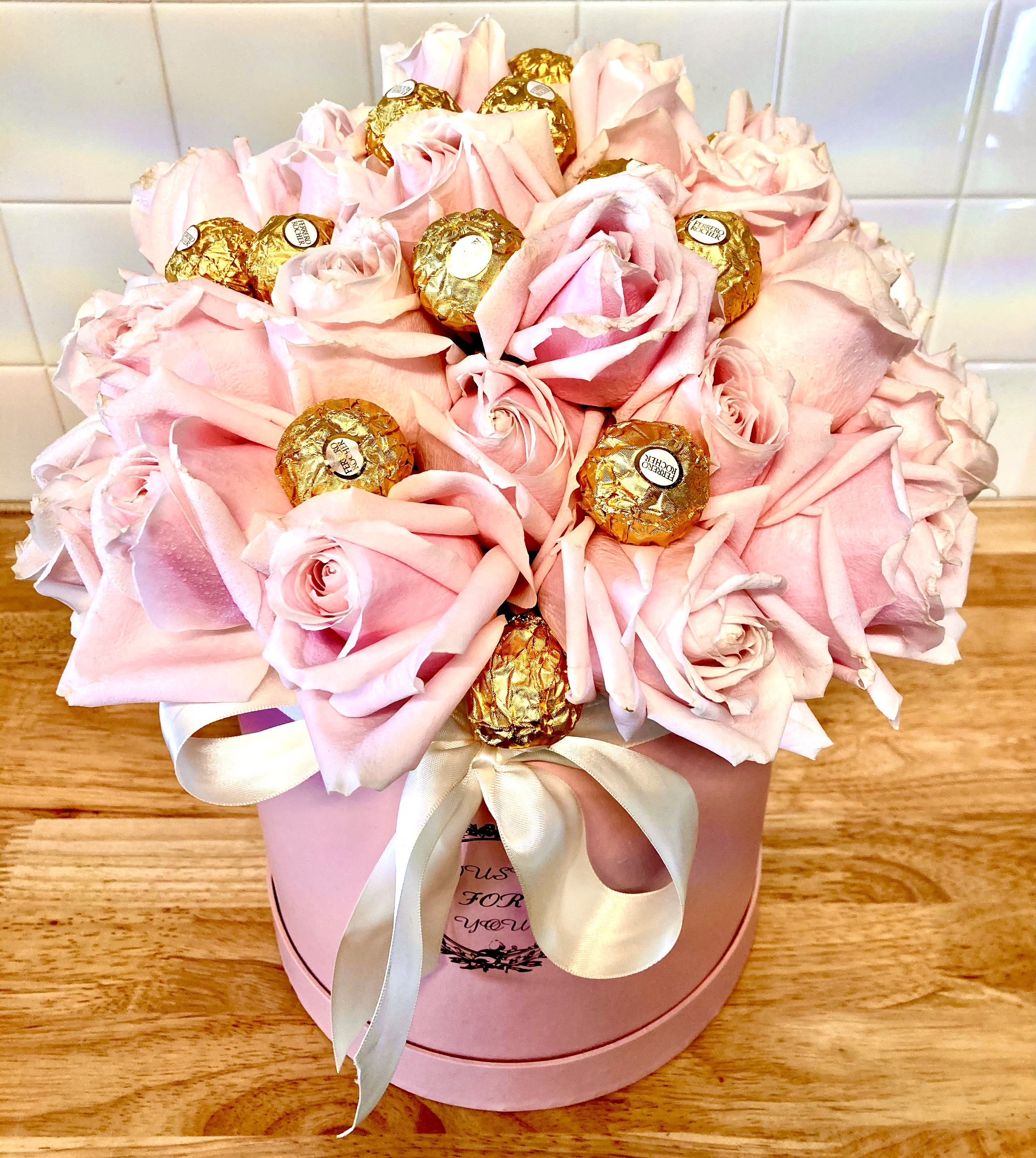 Pink ferrero rocher top
