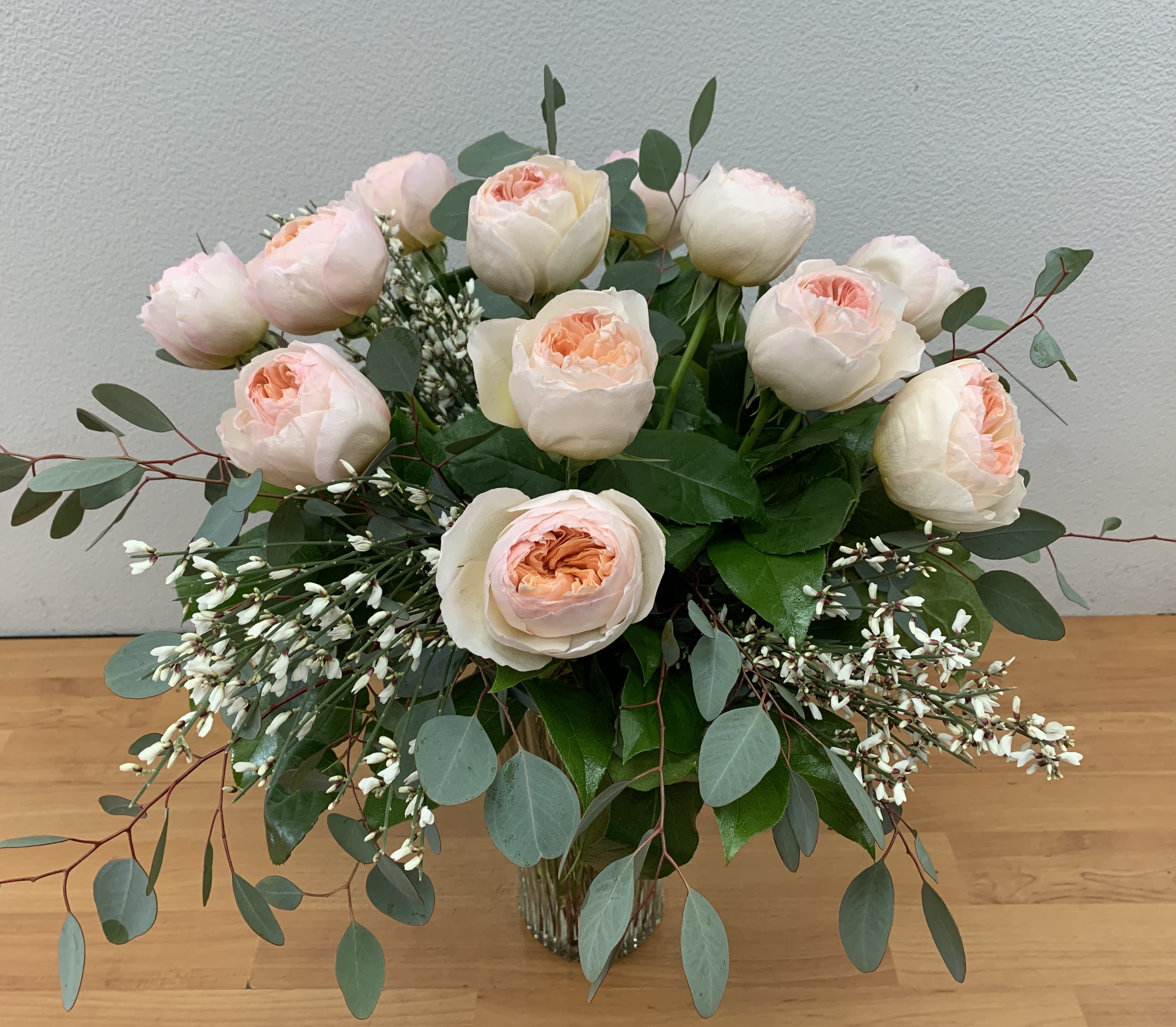 David Austin Blush Garden Rose By Everblooming Floral Gift In Yorba Linda Ca Everblooming Floral Gift David Austin Blush Garden Rose By Everblooming Floral Gift In Yorba Linda Ca Everblooming Floral Gift