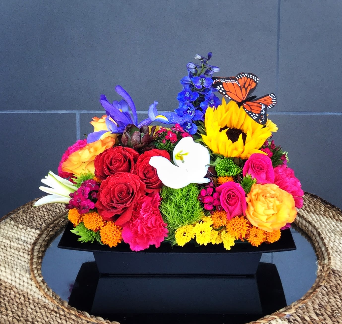 Joyous Garden - French pave' style including lovely fresh flowers and accents