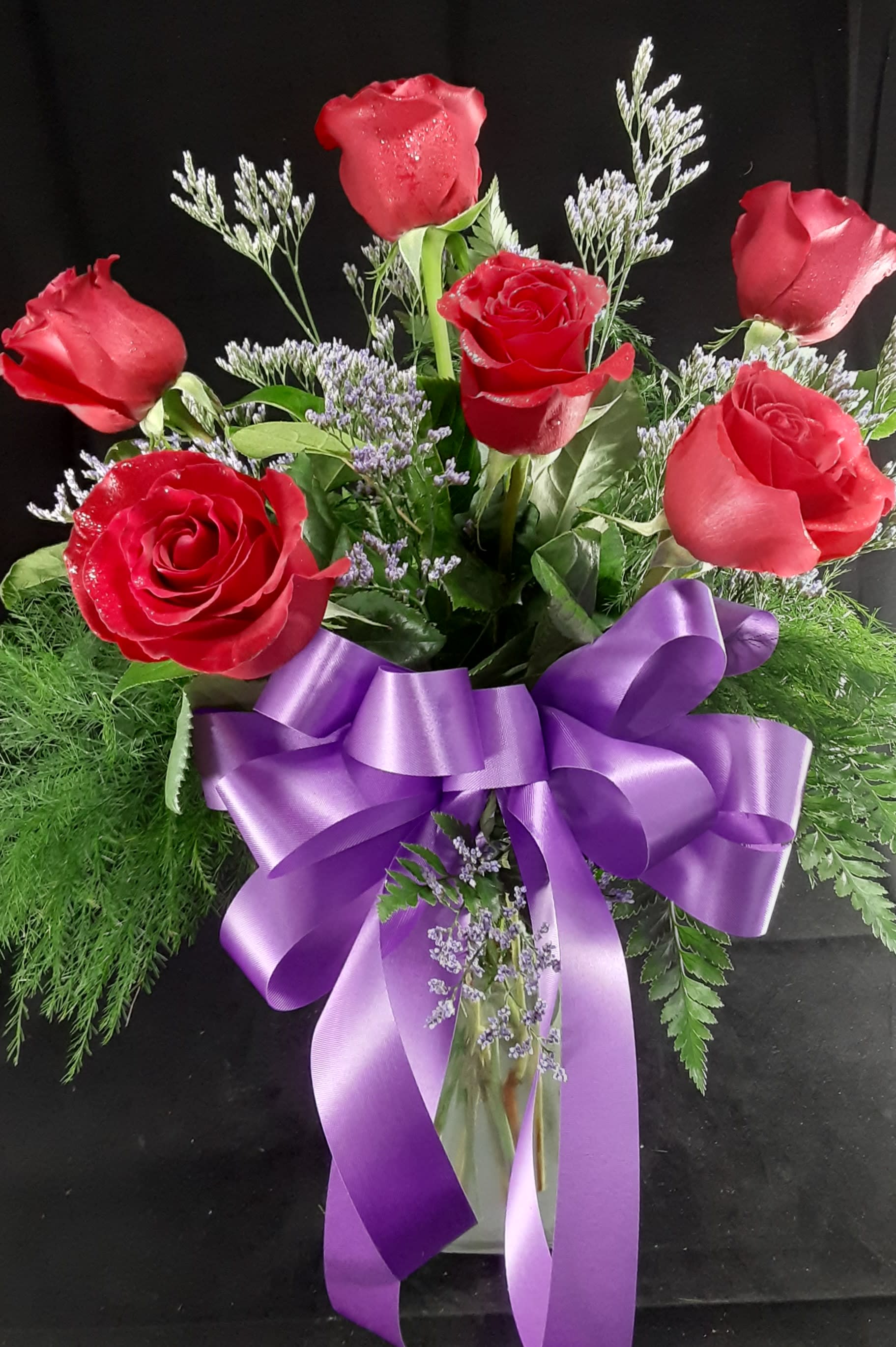 Half Dozen Premium Roses In Melbourne Fl Buds Bows Floral Design