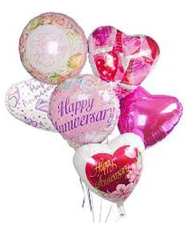 Anniversary Mylar Balloon Bouquets -  FCF-0061  Balloon designs may vary depending on our current inventory.