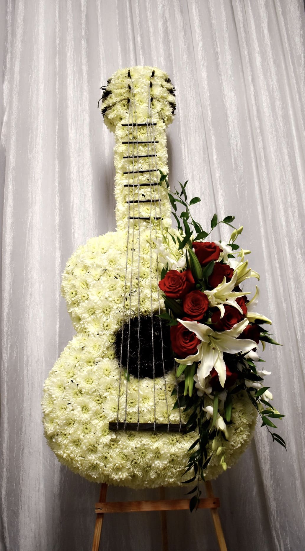 Sympathy Guitar In Los Angeles Ca Sebas Flowers Downtown los angeles funeral flower arrangements. sympathy guitar in los angeles ca sebas flowers