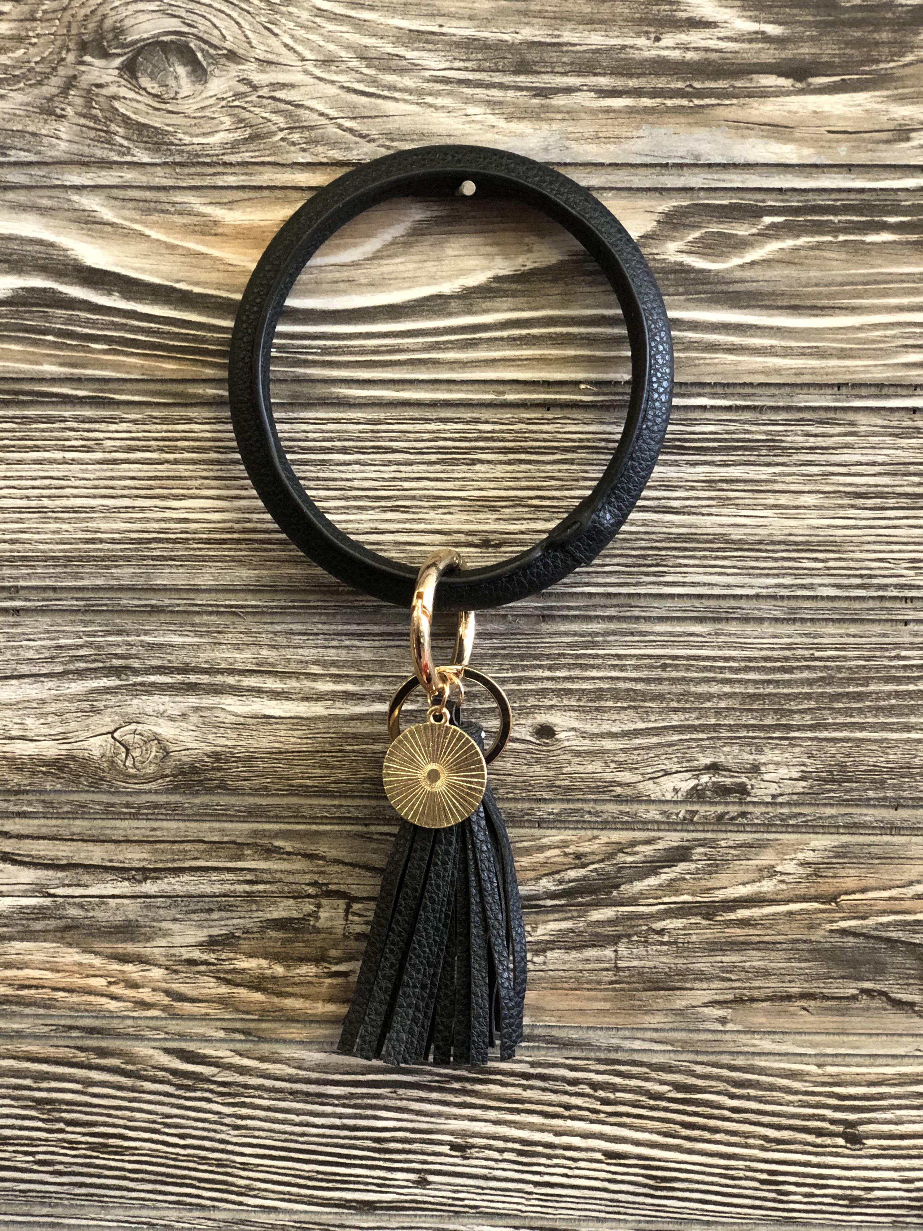 Black Keychain Bracelet