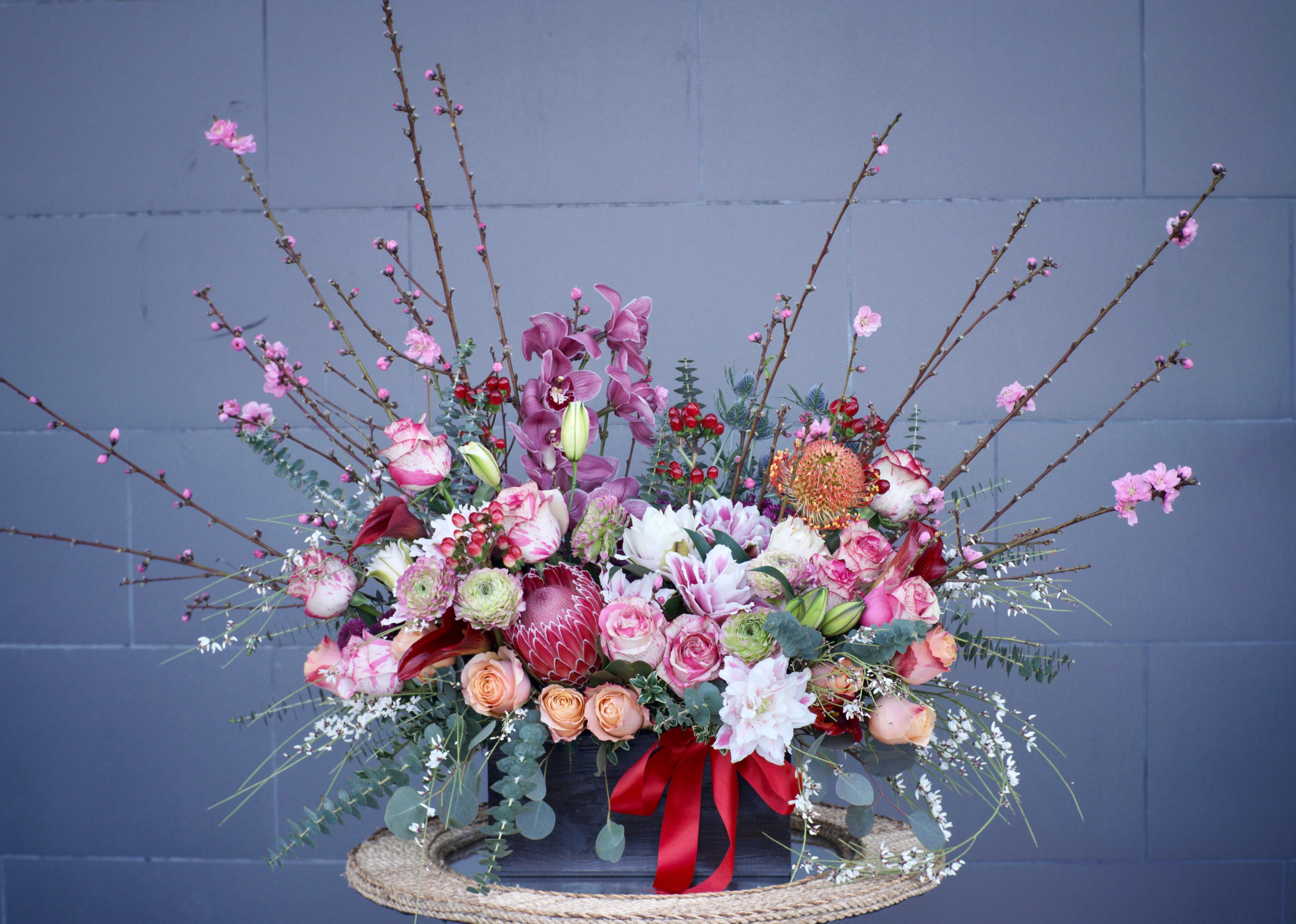 Blooming Garden - Beautiful Spring garden including all premium fresh flowers: orchids, stargazer lily, rose... and nice accents.