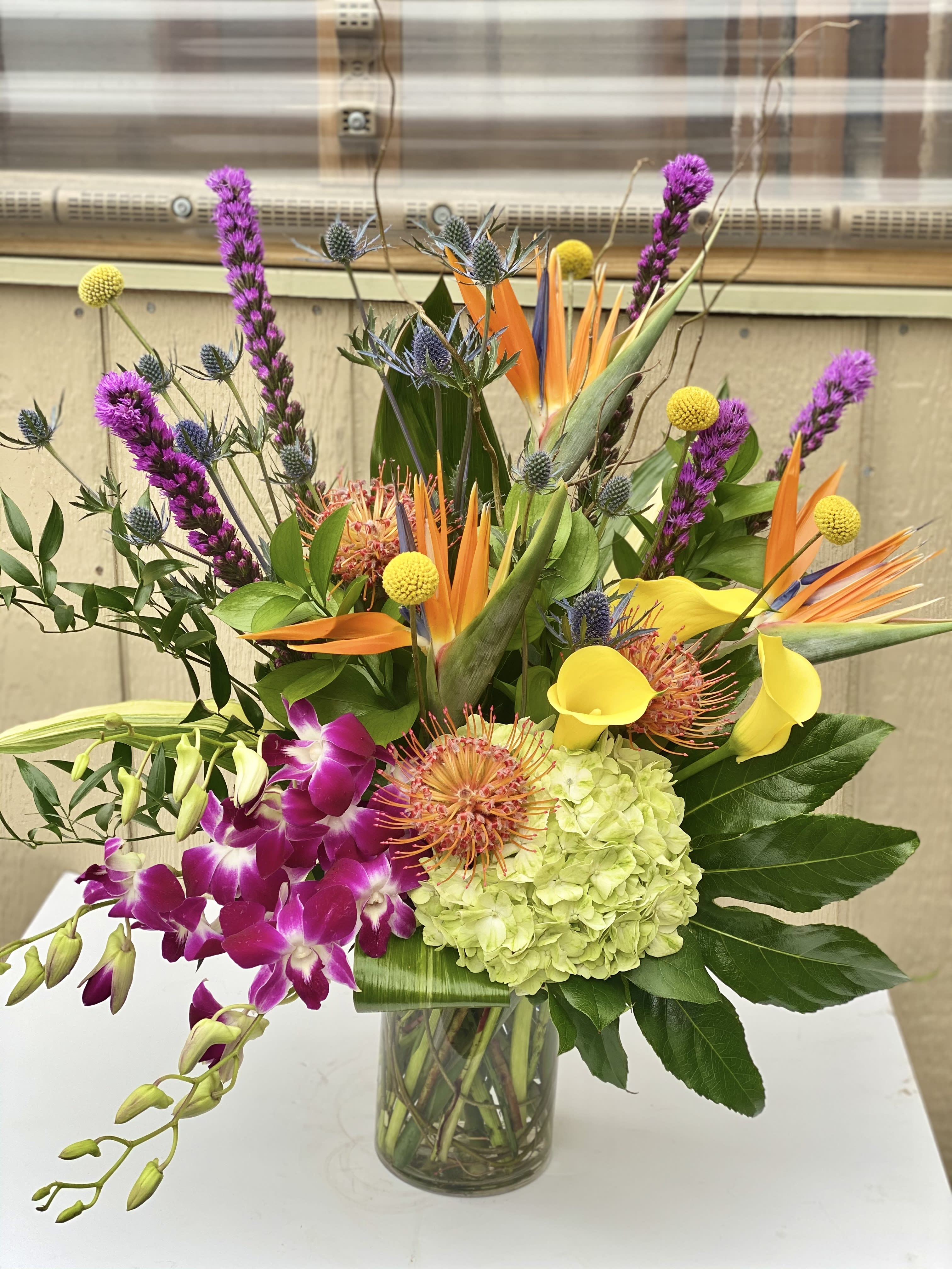 Tropical Bouquet In San Francisco Ca Polk Street Florist Orders made saturday before 12pm and sunday before 12pm can be delivered next day. tropical bouquet in san francisco ca polk street florist
