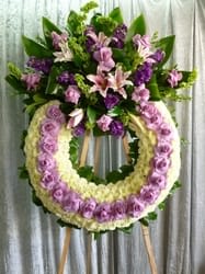 BA-18 BA-18 - lavender Roses and white daisies