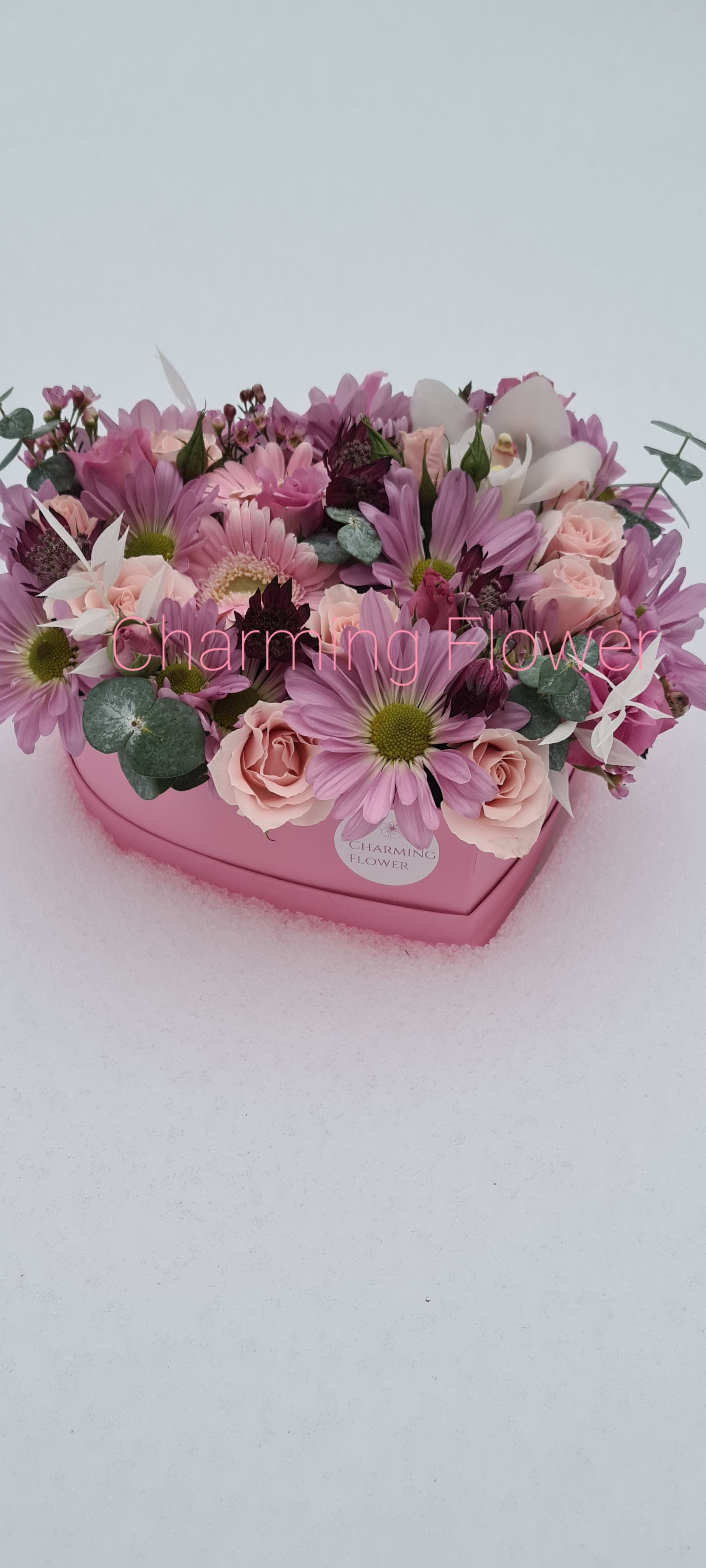 Delicate Box With Fresh Flowers In Cherry Hill Nj Charming Flower English Russkij