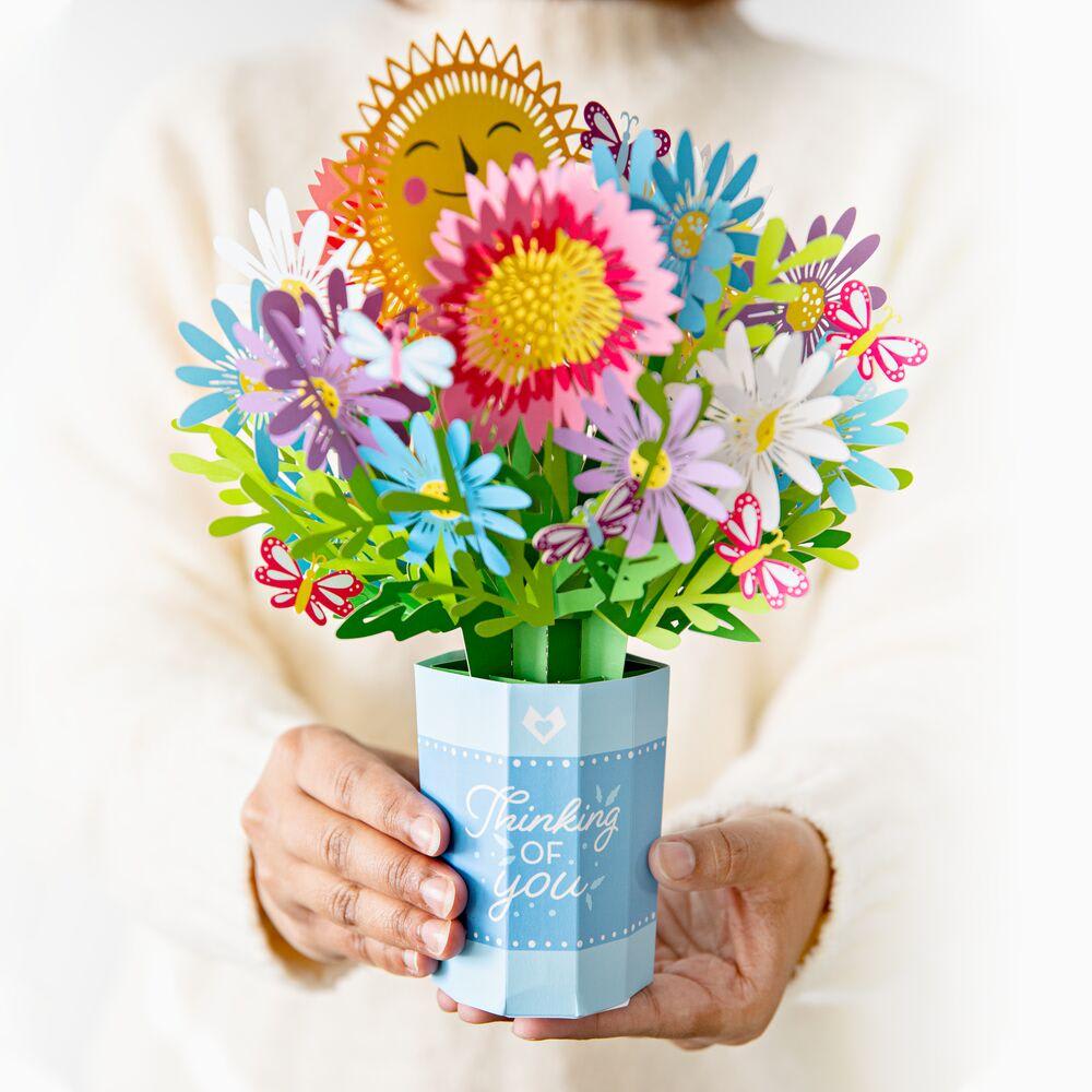 Love Pop Greeting card must be purchased with another product. Love Pop Greeting card must be purchased with another product. - Thinking of You Bouquet -.Must be purchased with other items Our Thinking of You Bouquet is an undeniably unique gift — perfect for connecting people with those they love. Size: The Thinking of You Bouquet is 10.25 inches tall by 7.5 inches wide when fully unfolded. Quantity: One pop-up Thinking of You Bouquet with a Lovepop Note, packaged in a love-filled sleeve. Rating: 4.9 · 2,492 votes · $24.00 · In stock