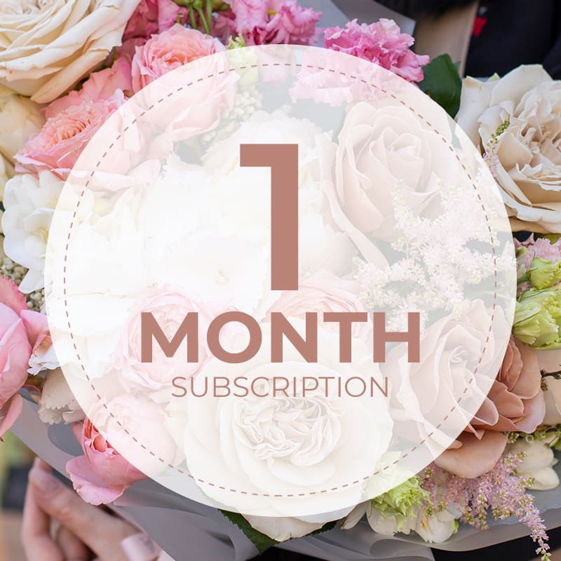 Weekly Flower Subscription - 1 Month Weekly Flower Subscription - 1 Month - All subscriptions include delivery. Paid ahead of time based on the length of subscription purchased. Upgrade to Deluxe or Premium for larger arrangements. Perfect for treating yourself, gifting, and housewarming. Weekly deliveries on Wednesdays.