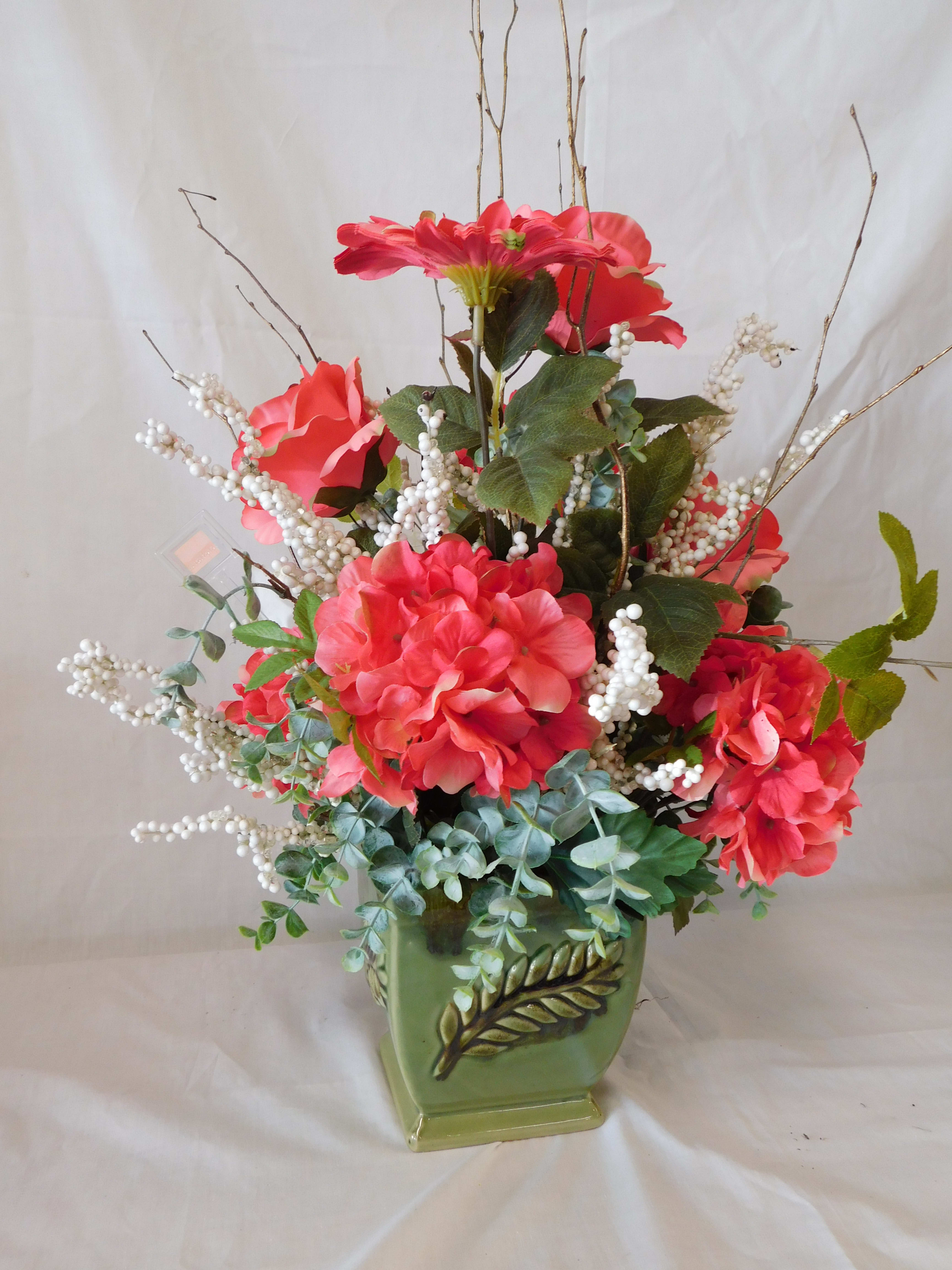 Pink & Crème silk arrangement in Dunbar, WV Art's Flower Shop