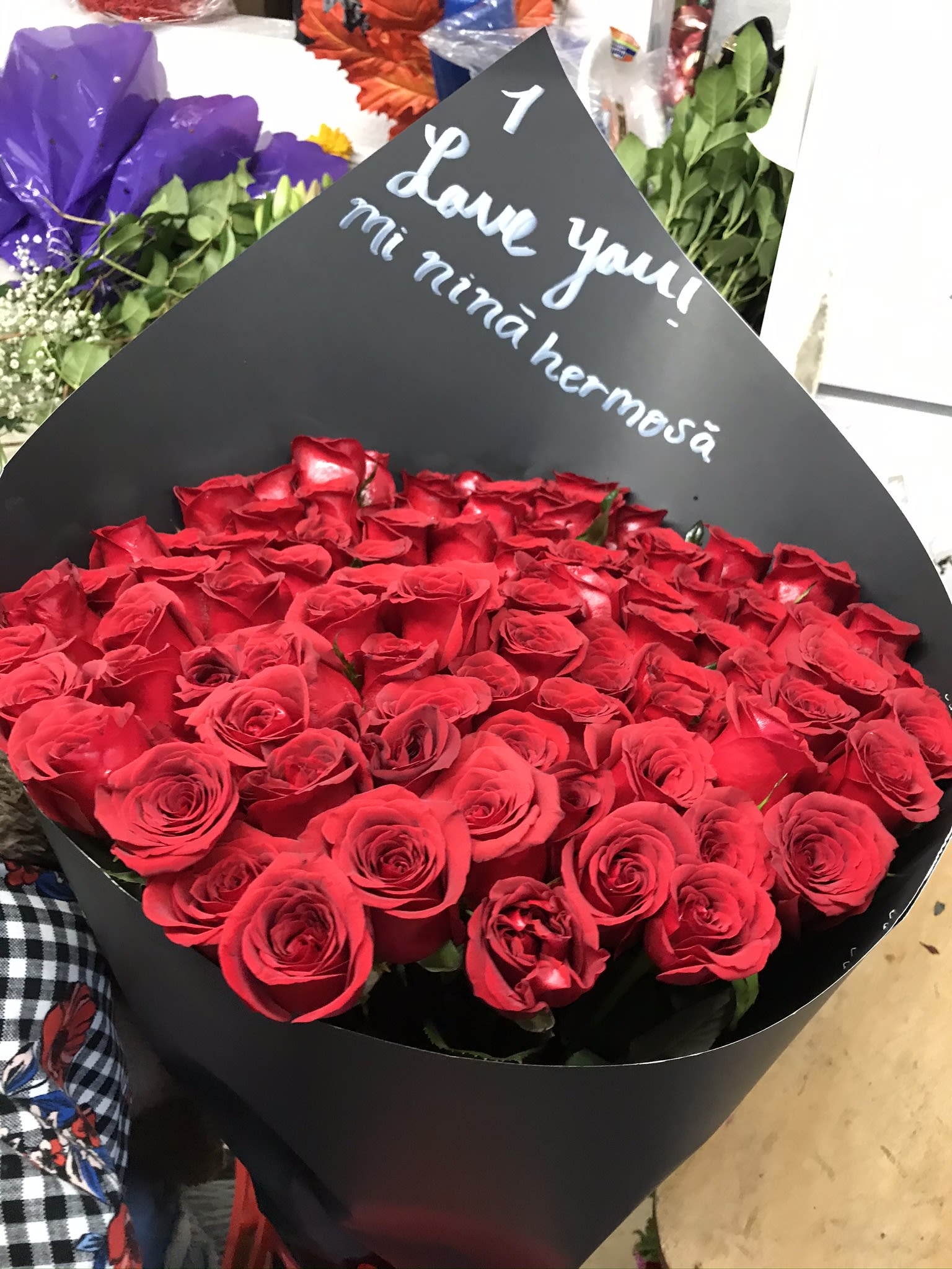 50 Red Roses Bouquet By Estrellas Flowers
