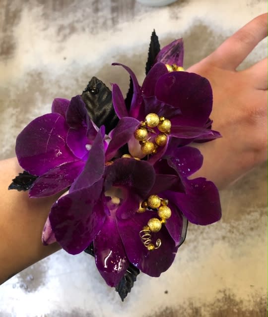 Purple corsage store